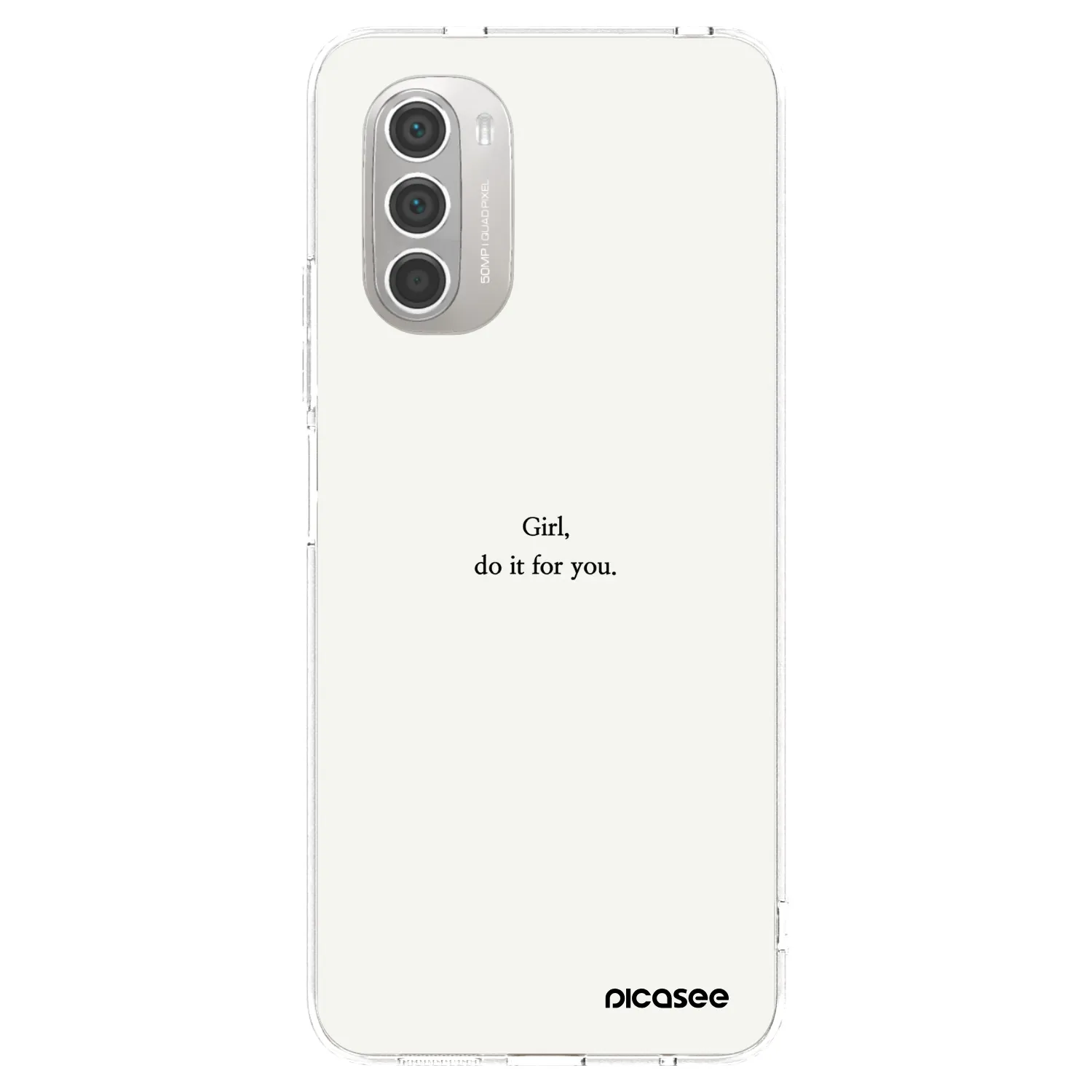 Picasee átlátszó szilikon tok az alábbi mobiltelefonokra Motorola Moto G51 - Girl, do it for you