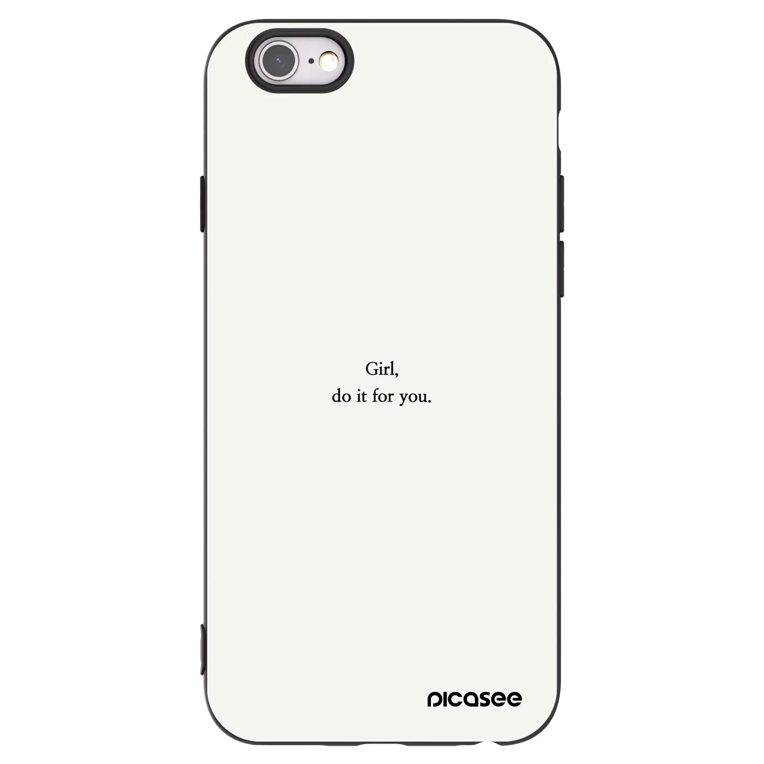 Picasee fekete szilikon tok az alábbi mobiltelefonokra Apple iPhone 6/6S - Girl, do it for you