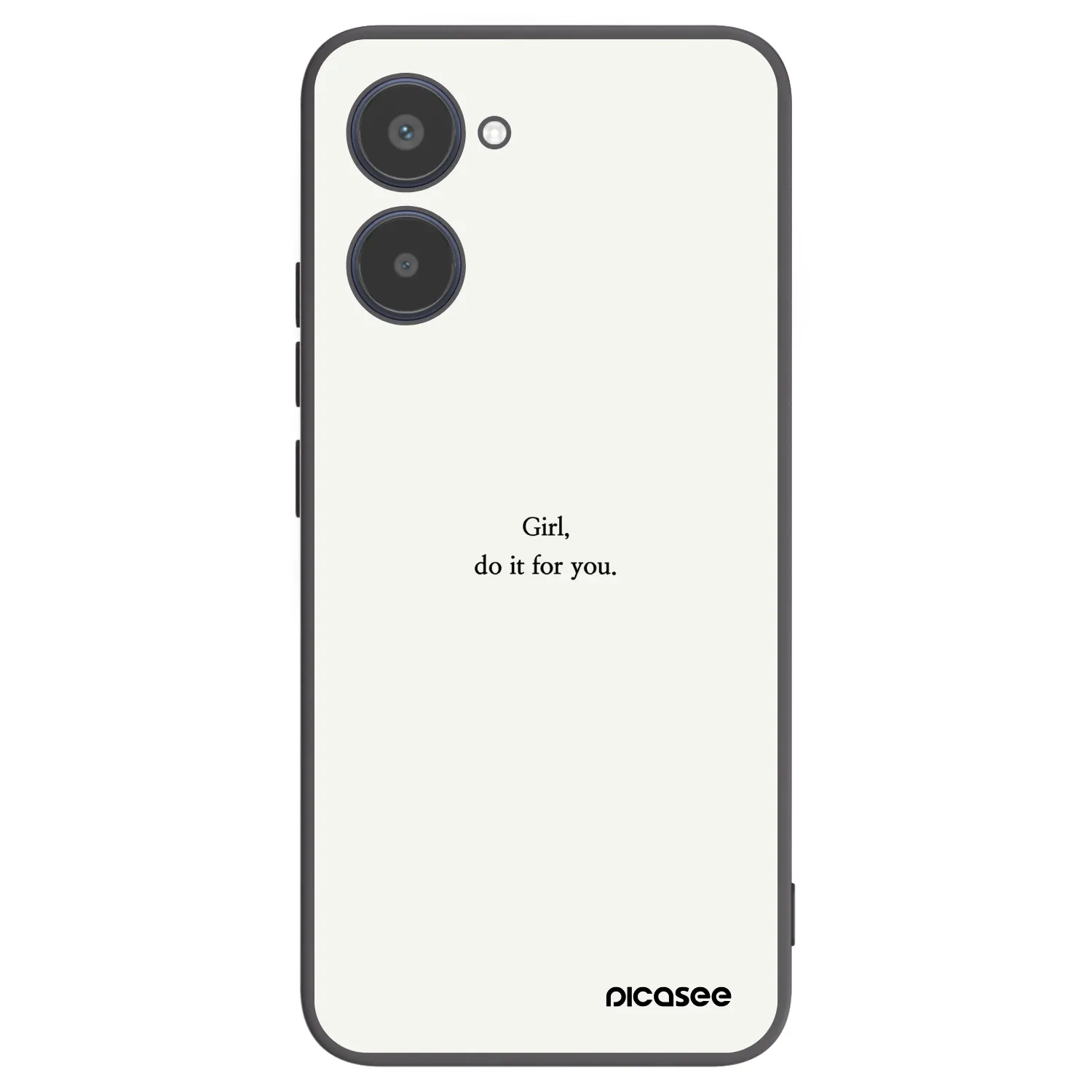 Picasee fekete szilikon tok az alábbi mobiltelefonokra Realme 10 4G - Girl, do it for you