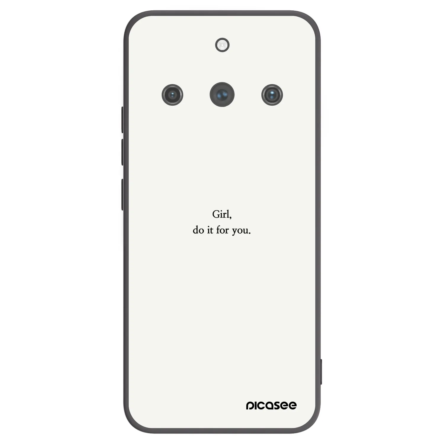 Picasee fekete szilikon tok az alábbi mobiltelefonokra Realme 11 Pro+ - Girl, do it for you