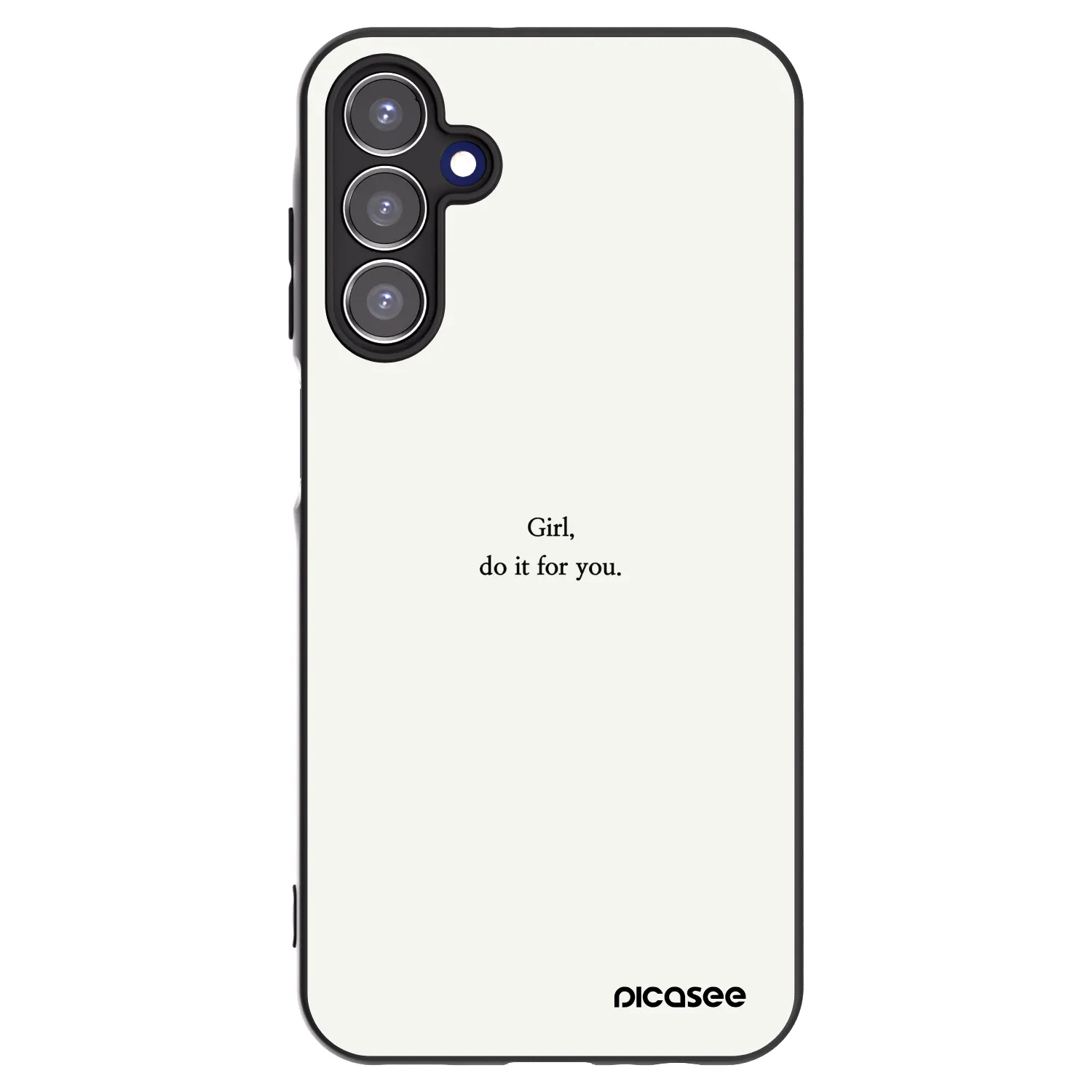 Picasee fekete szilikon tok az alábbi mobiltelefonokra Samsung Galaxy A15 A156B 5G - Girl, do it for you