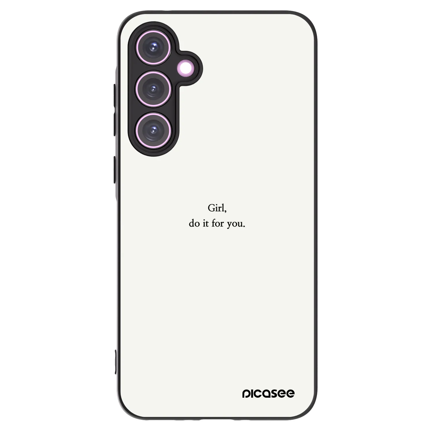 Picasee fekete szilikon tok az alábbi mobiltelefonokra Samsung Galaxy A35 5G A356B - Girl, do it for you