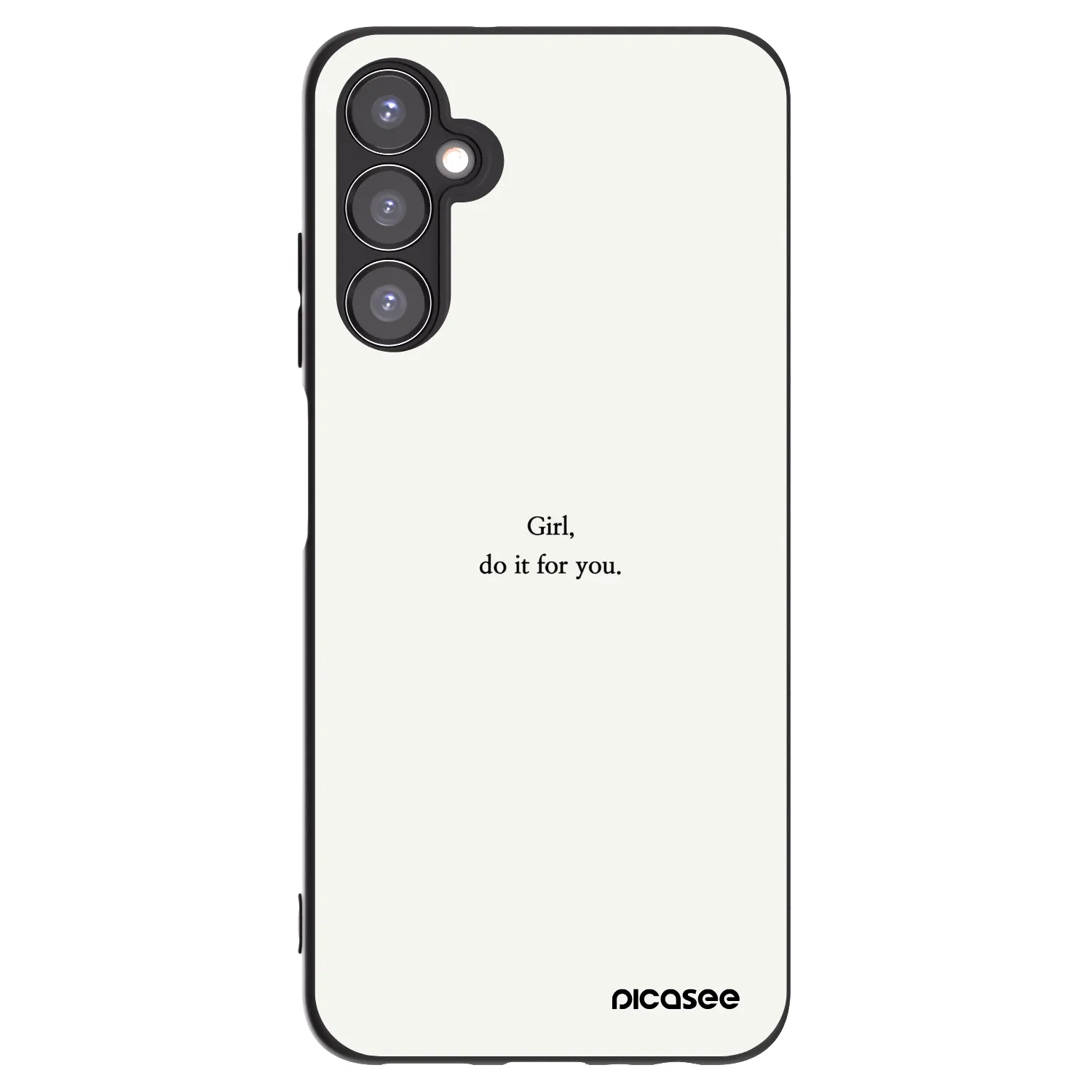 Picasee fekete szilikon tok az alábbi mobiltelefonokra Samsung Galaxy A05s A057G - Girl, do it for you
