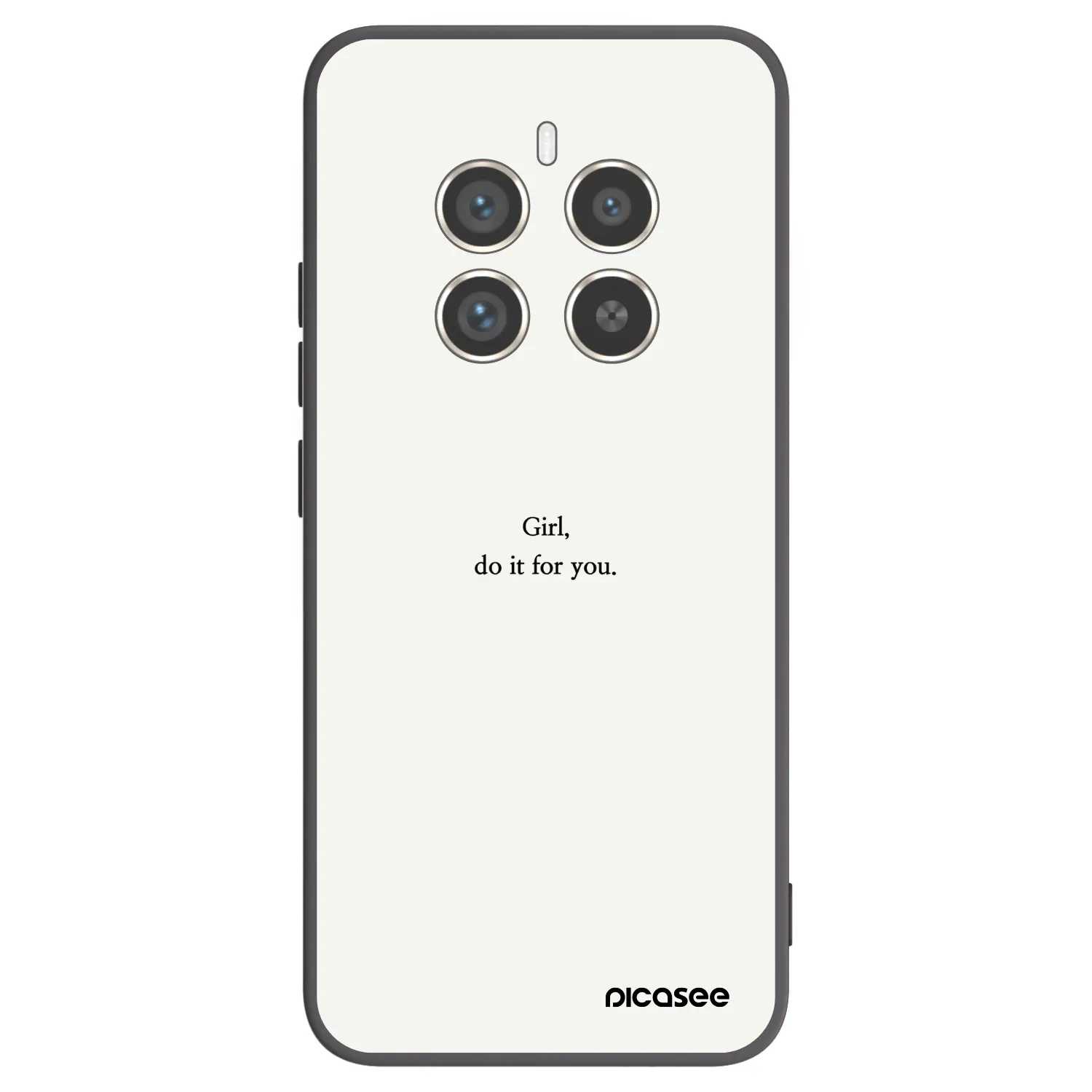 Picasee fekete szilikon tok az alábbi mobiltelefonokra Realme 12 Pro 5G - Girl, do it for you