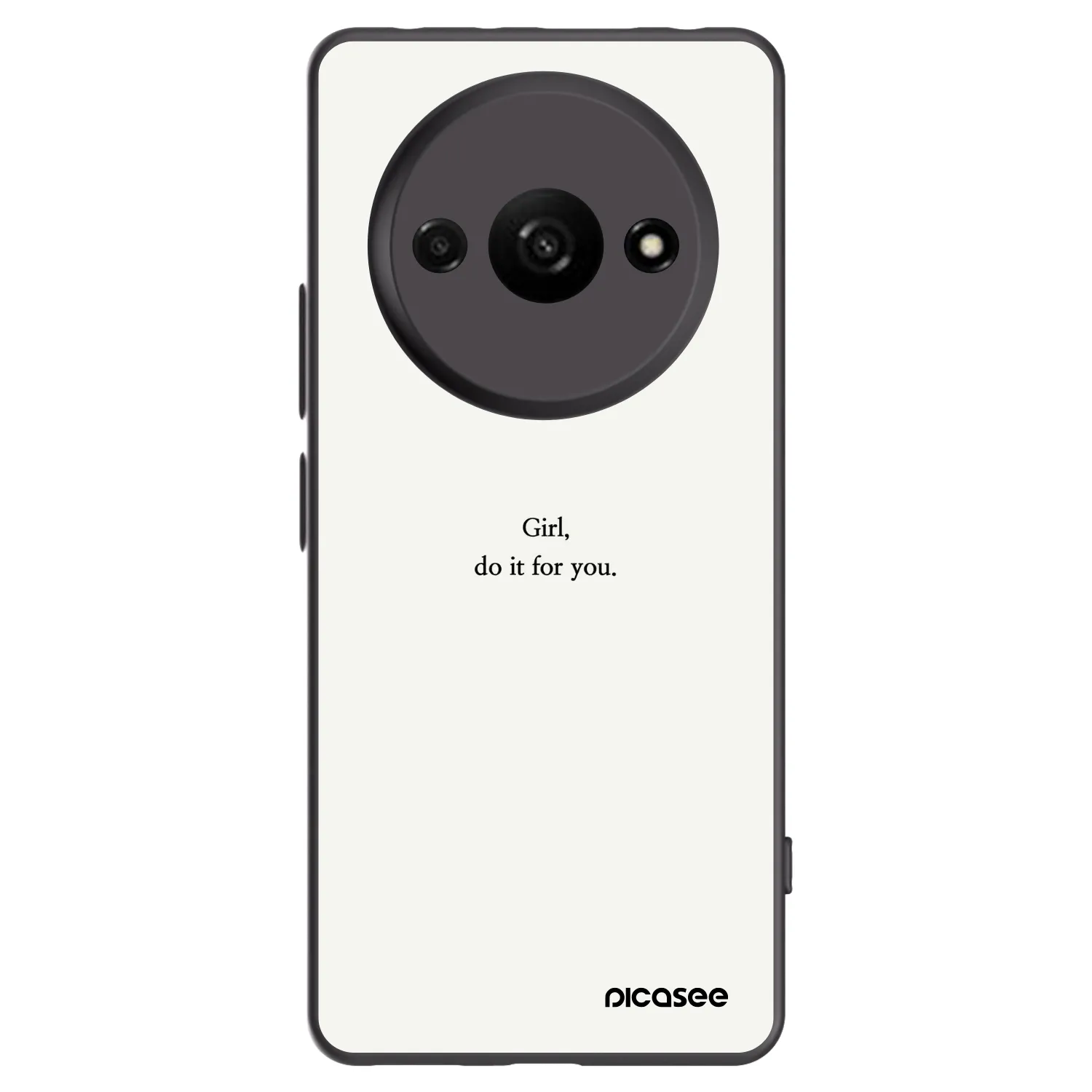 Picasee fekete szilikon tok az alábbi mobiltelefonokra Xiaomi Redmi A3 - Girl, do it for you