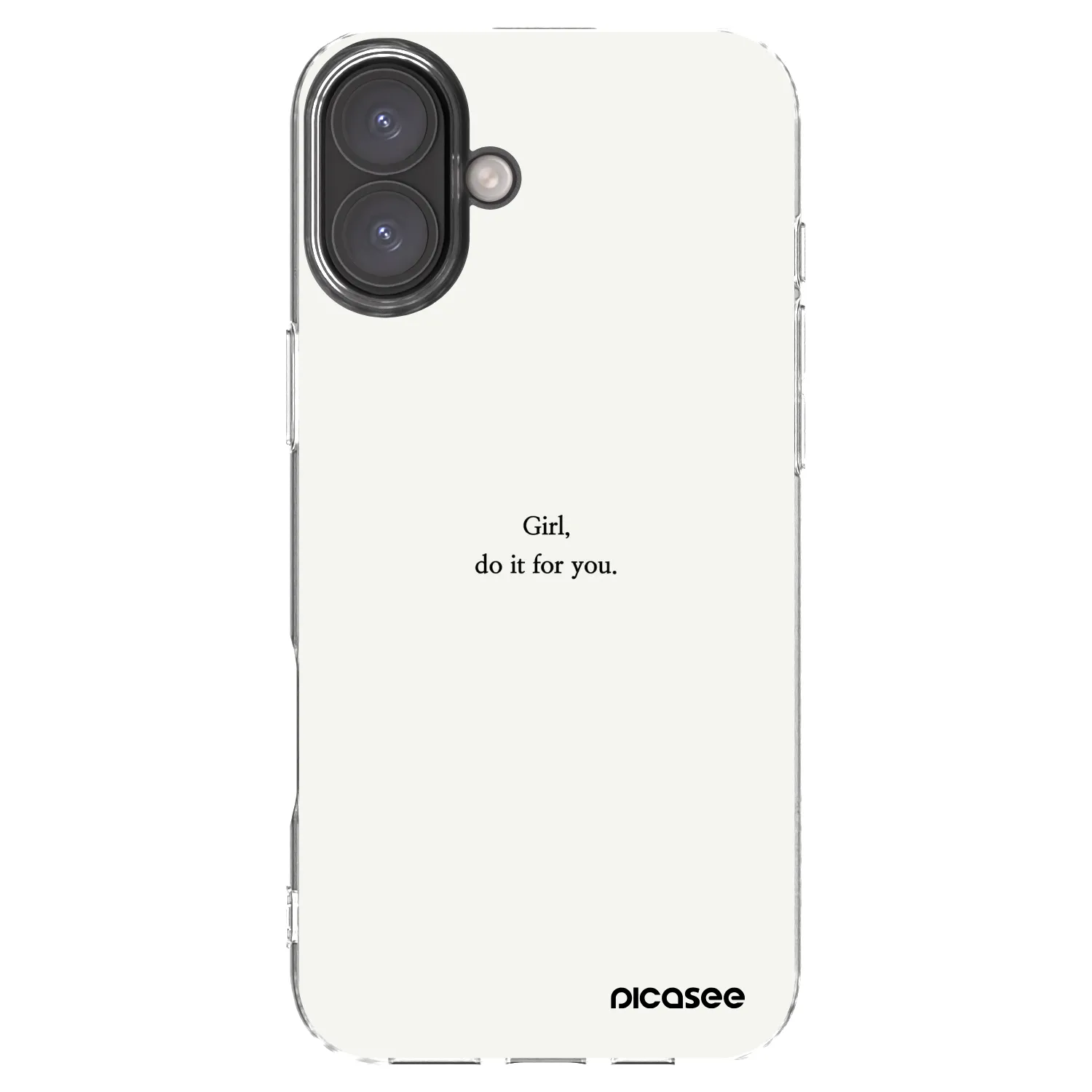 Picasee átlátszó szilikon tok az alábbi mobiltelefonokra Apple iPhone 16 Plus - Girl, do it for you