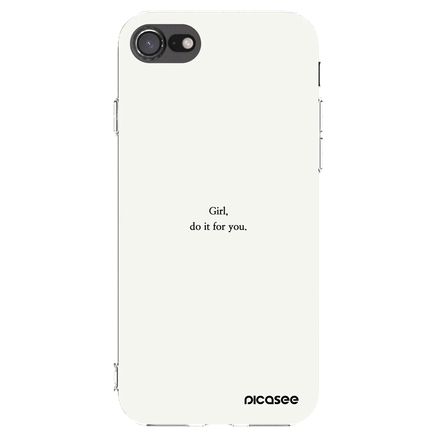 Picasee átlátszó szilikon tok az alábbi mobiltelefonokra Apple iPhone 7 - Girl, do it for you