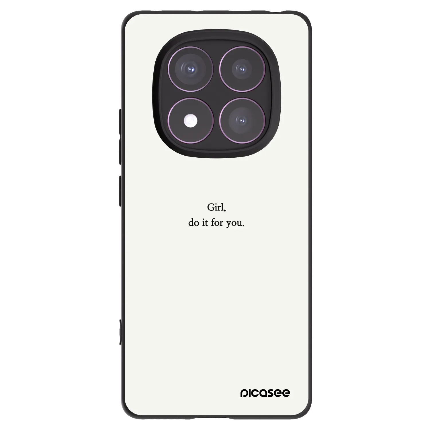 Picasee fekete szilikon tok az alábbi mobiltelefonokra Xiaomi Redmi Note 14 Pro 4G - Girl, do it for you