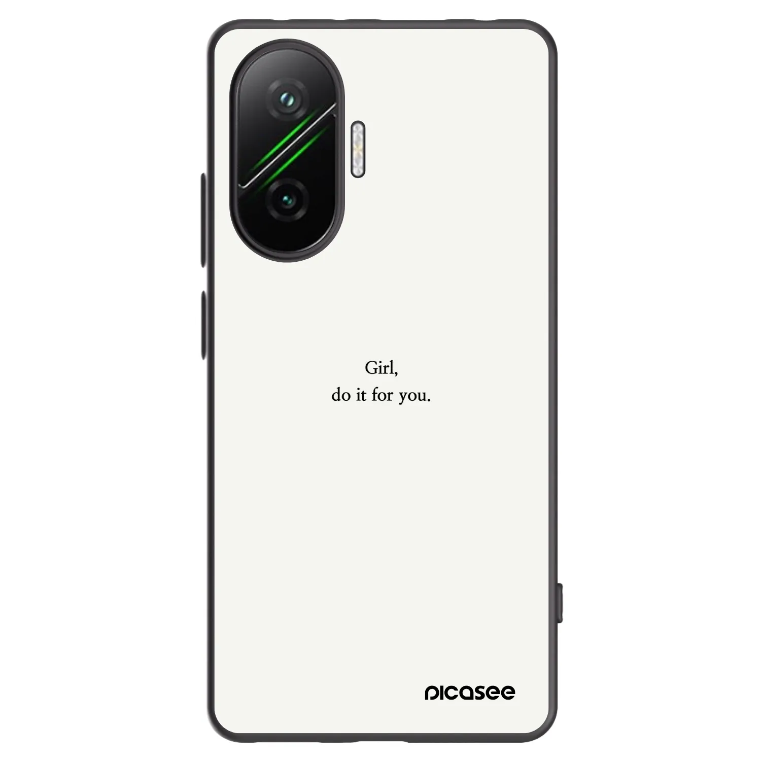 Picasee fekete szilikon tok az alábbi mobiltelefonokra Xiaomi Poco F7 Pro 5G - Girl, do it for you