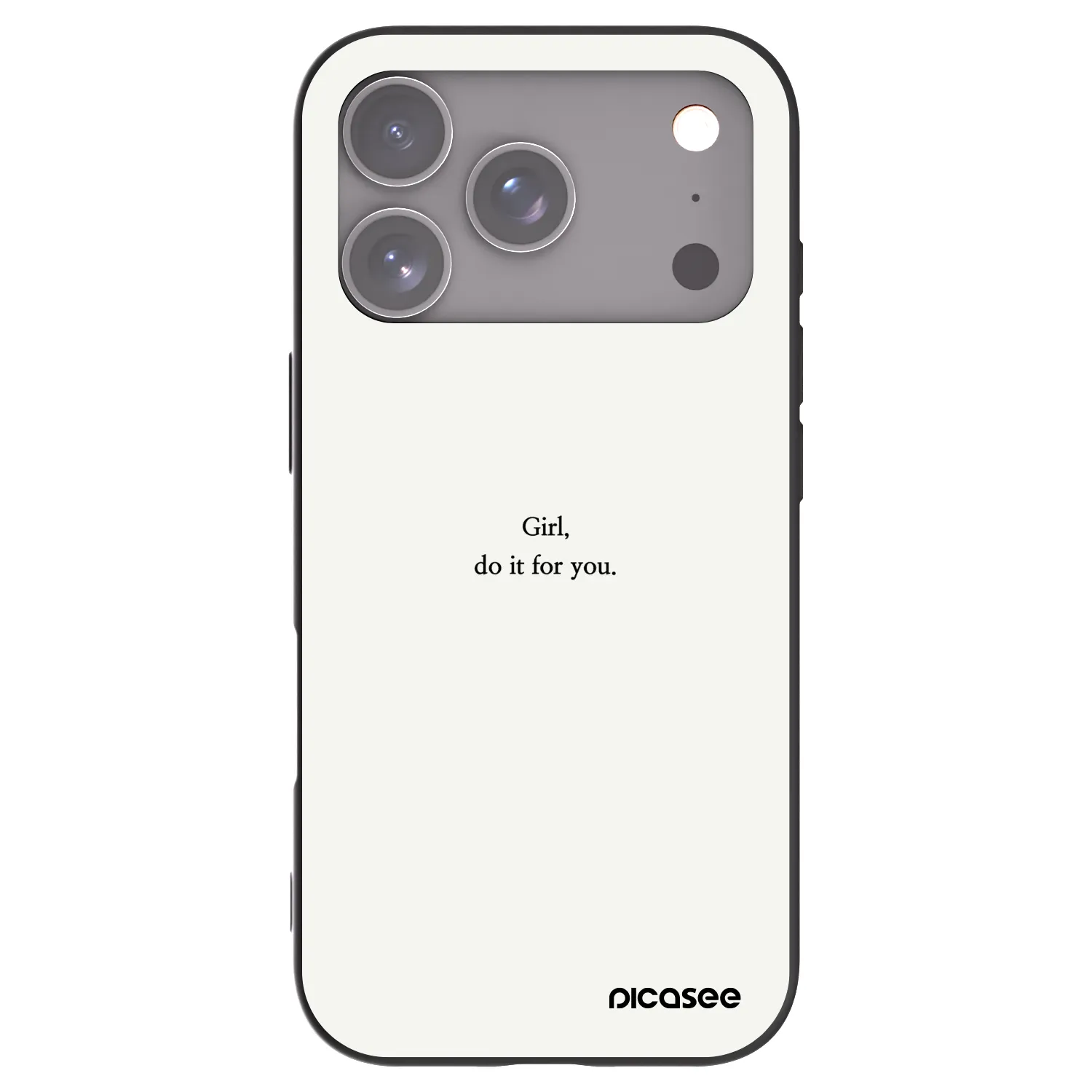 Picasee fekete szilikon tok az alábbi mobiltelefonokra Apple iPhone 17 Pro - Girl, do it for you