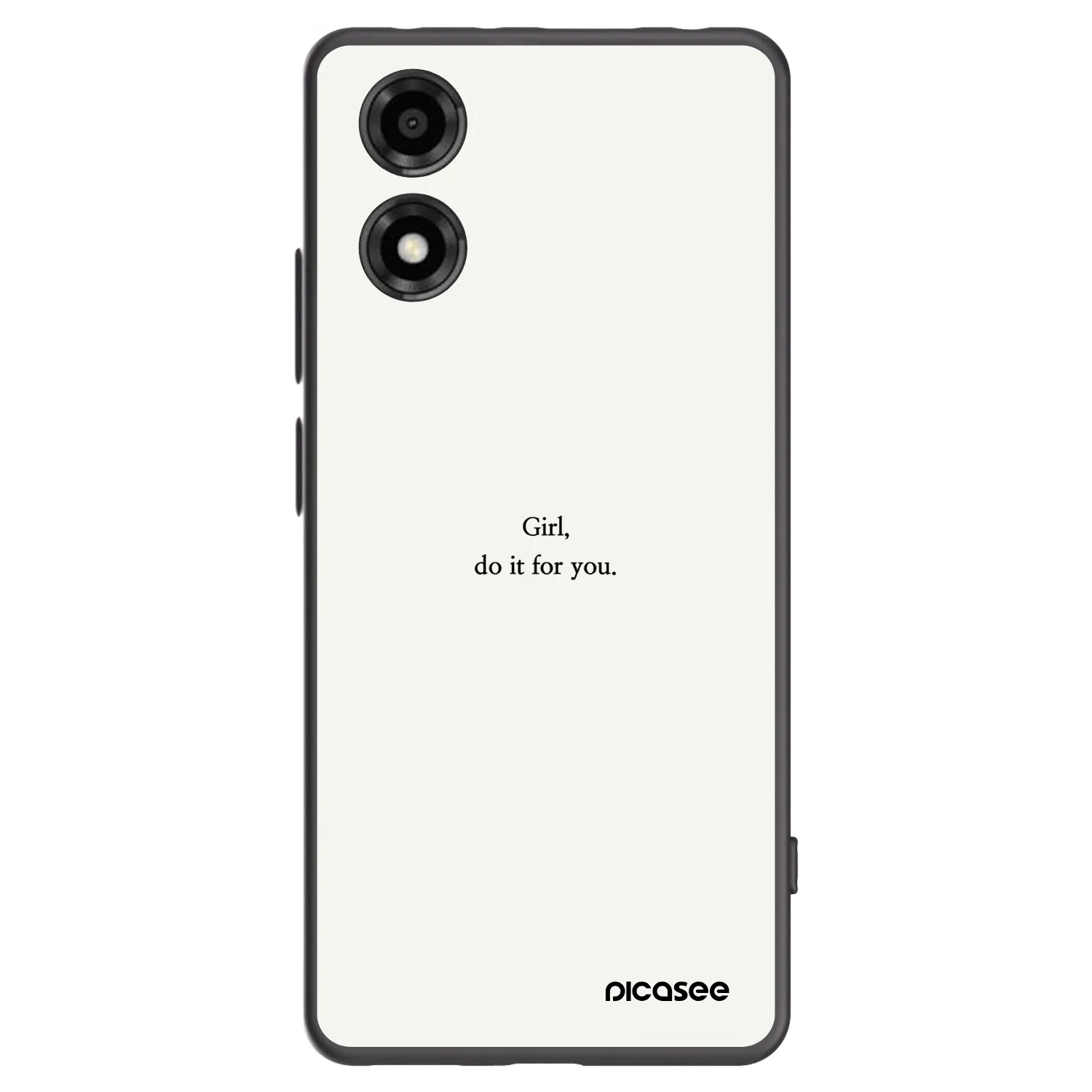 Picasee fekete szilikon tok az alábbi mobiltelefonokra Motorola Moto E14 - Girl, do it for you