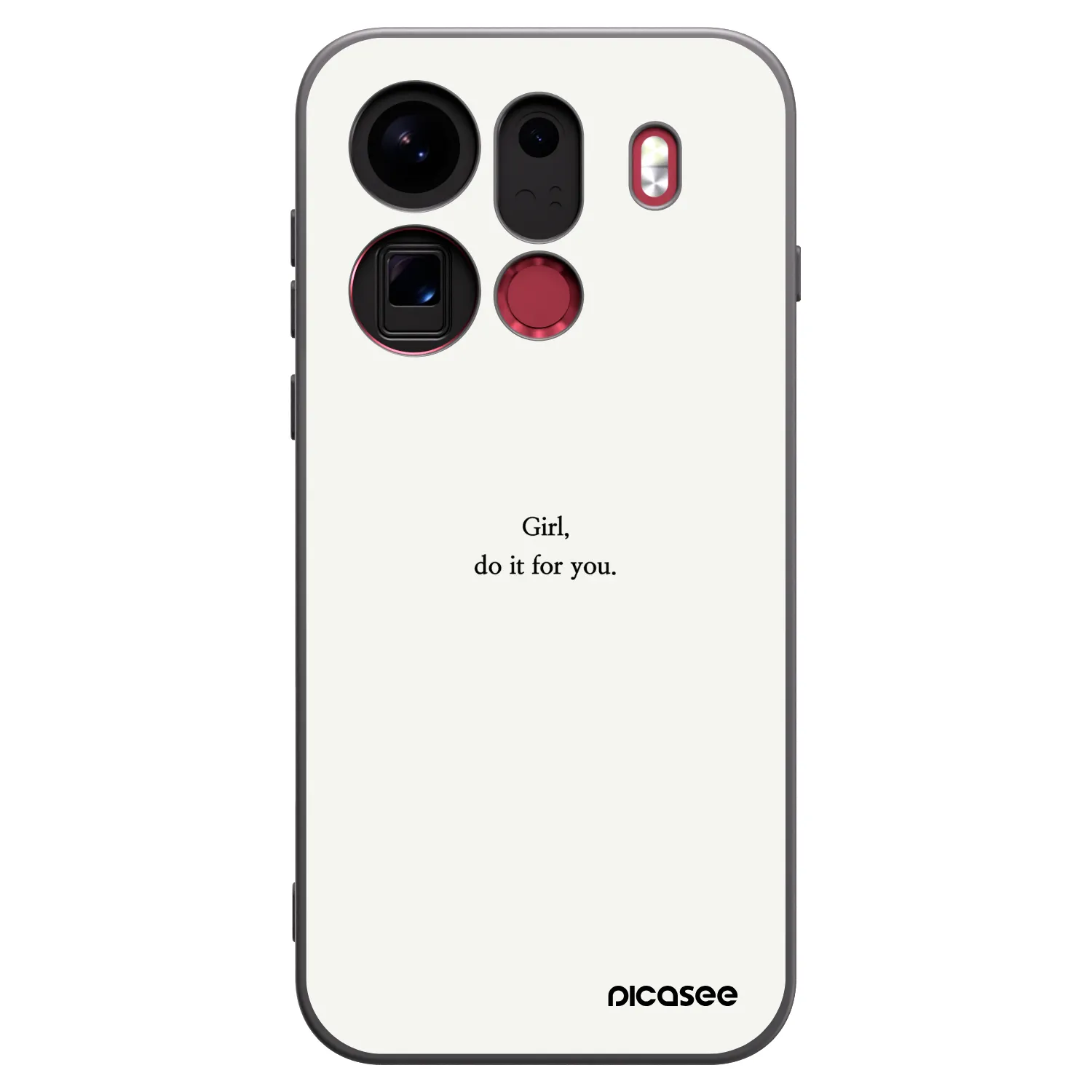 Picasee fekete szilikon tok az alábbi mobiltelefonokra OPPO Find X9 Pro - Girl, do it for you