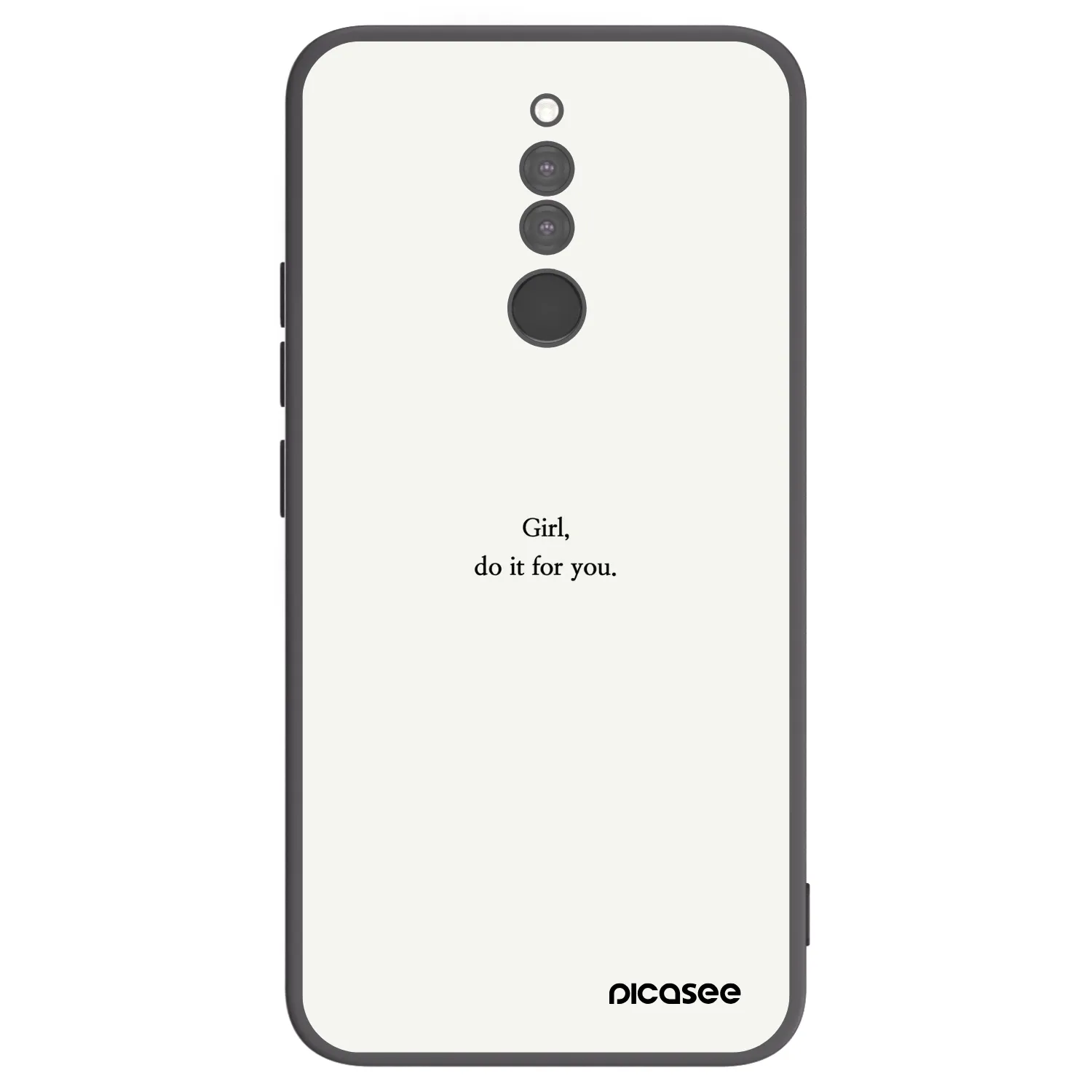 Picasee fekete szilikon tok az alábbi mobiltelefonokra Xiaomi Redmi 8 - Girl, do it for you