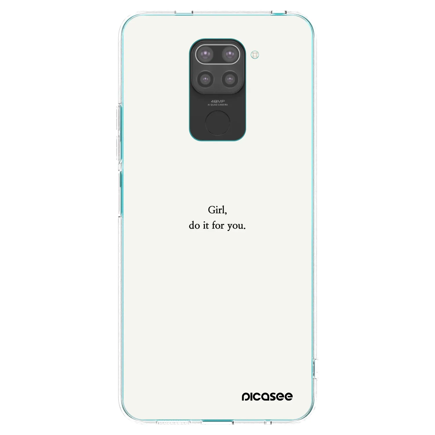 Picasee fekete szilikon tok az alábbi mobiltelefonokra Xiaomi Redmi Note 9 - Girl, do it for you