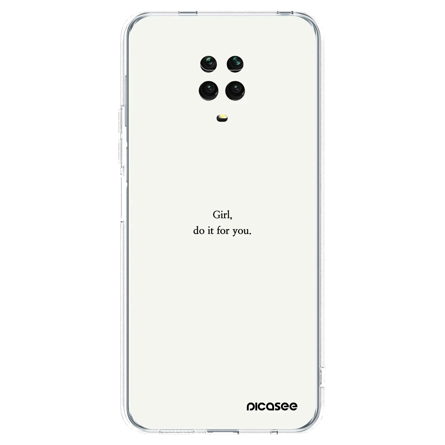 Picasee átlátszó szilikon tok az alábbi mobiltelefonokra Xiaomi Redmi Note 9S - Girl, do it for you