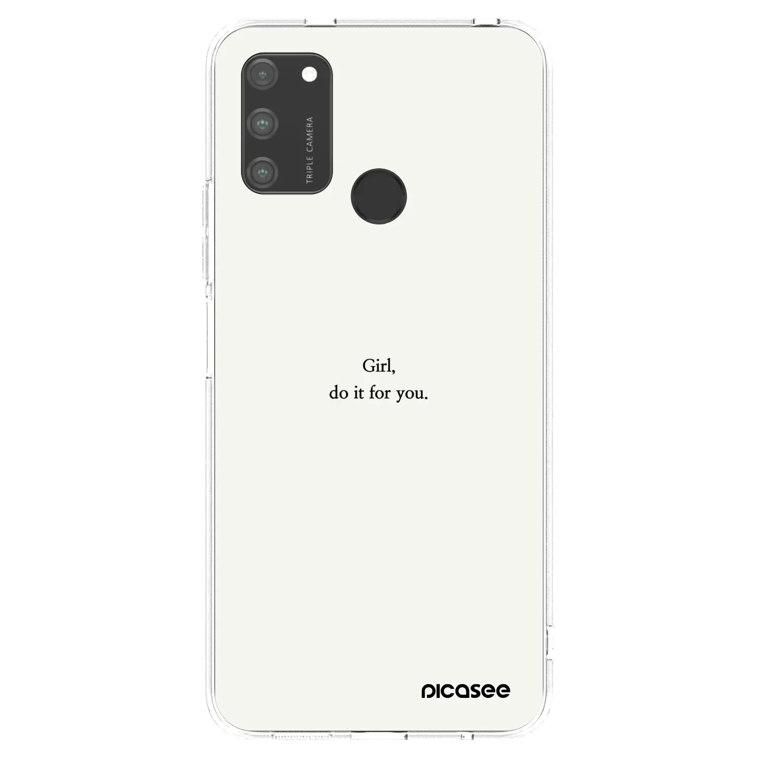 Picasee átlátszó szilikon tok az alábbi mobiltelefonokra Honor 9A - Girl, do it for you