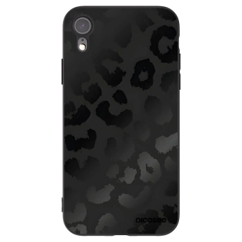 Picasee fekete szilikon tok az alábbi mobiltelefonokra Apple iPhone XR - Midnight Leopard