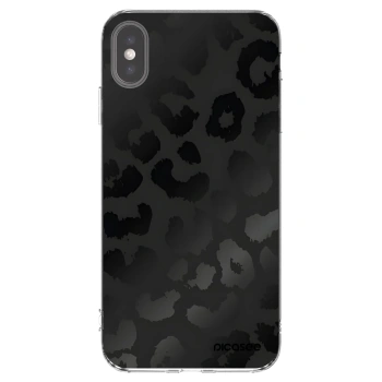 Picasee átlátszó szilikon tok az alábbi mobiltelefonokra Apple iPhone XS Max - Midnight Leopard