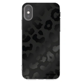 Picasee átlátszó szilikon tok az alábbi mobiltelefonokra Apple iPhone X/XS - Midnight Leopard