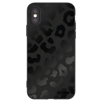 Picasee fekete szilikon tok az alábbi mobiltelefonokra Apple iPhone X/XS - Midnight Leopard