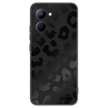 Picasee fekete szilikon tok az alábbi mobiltelefonokra Realme C33 (2023) - Midnight Leopard