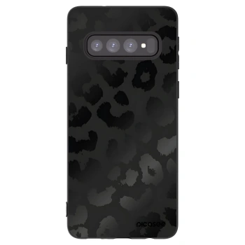 Picasee fekete szilikon tok az alábbi mobiltelefonokra Samsung Galaxy S10 G973 - Midnight Leopard