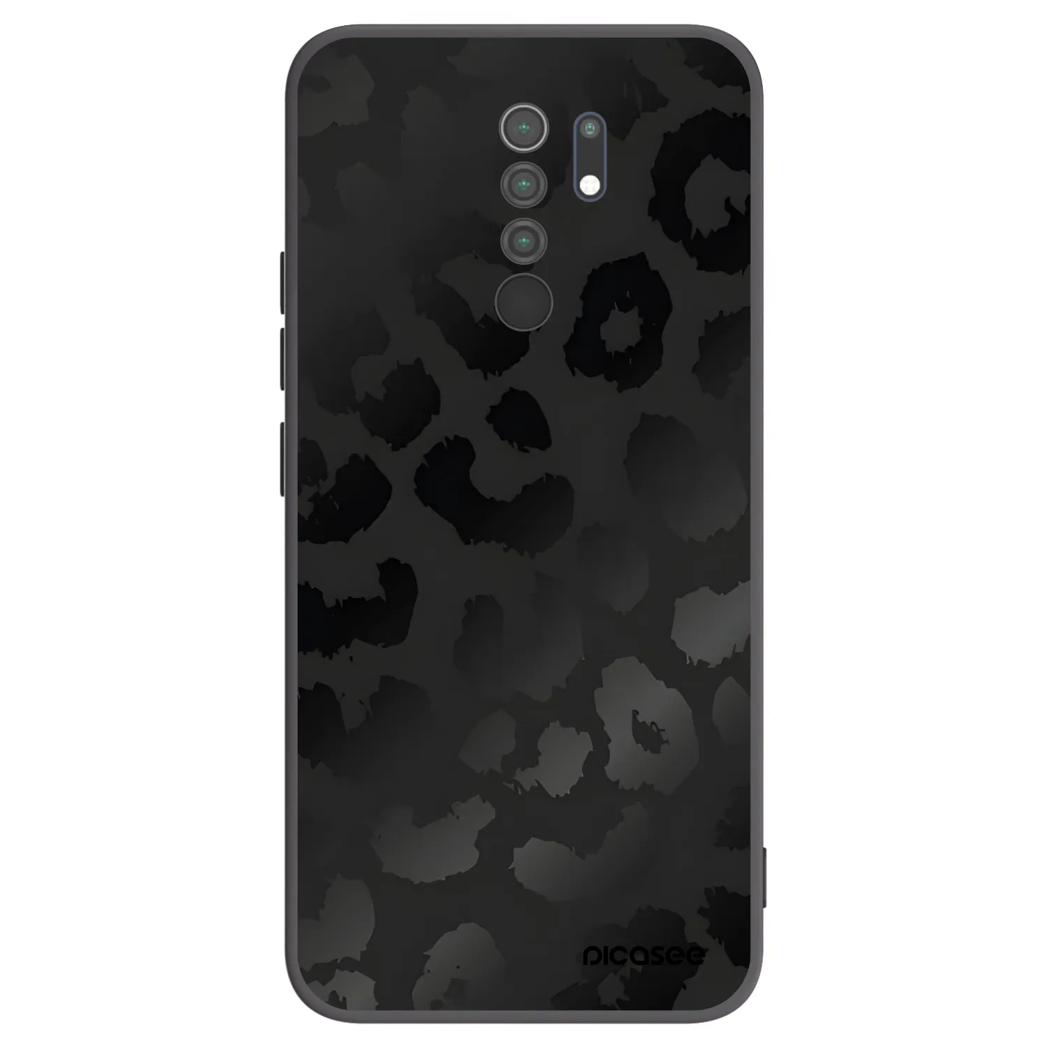 Picasee fekete szilikon tok az alábbi mobiltelefonokra Xiaomi Redmi 9 - Midnight Leopard