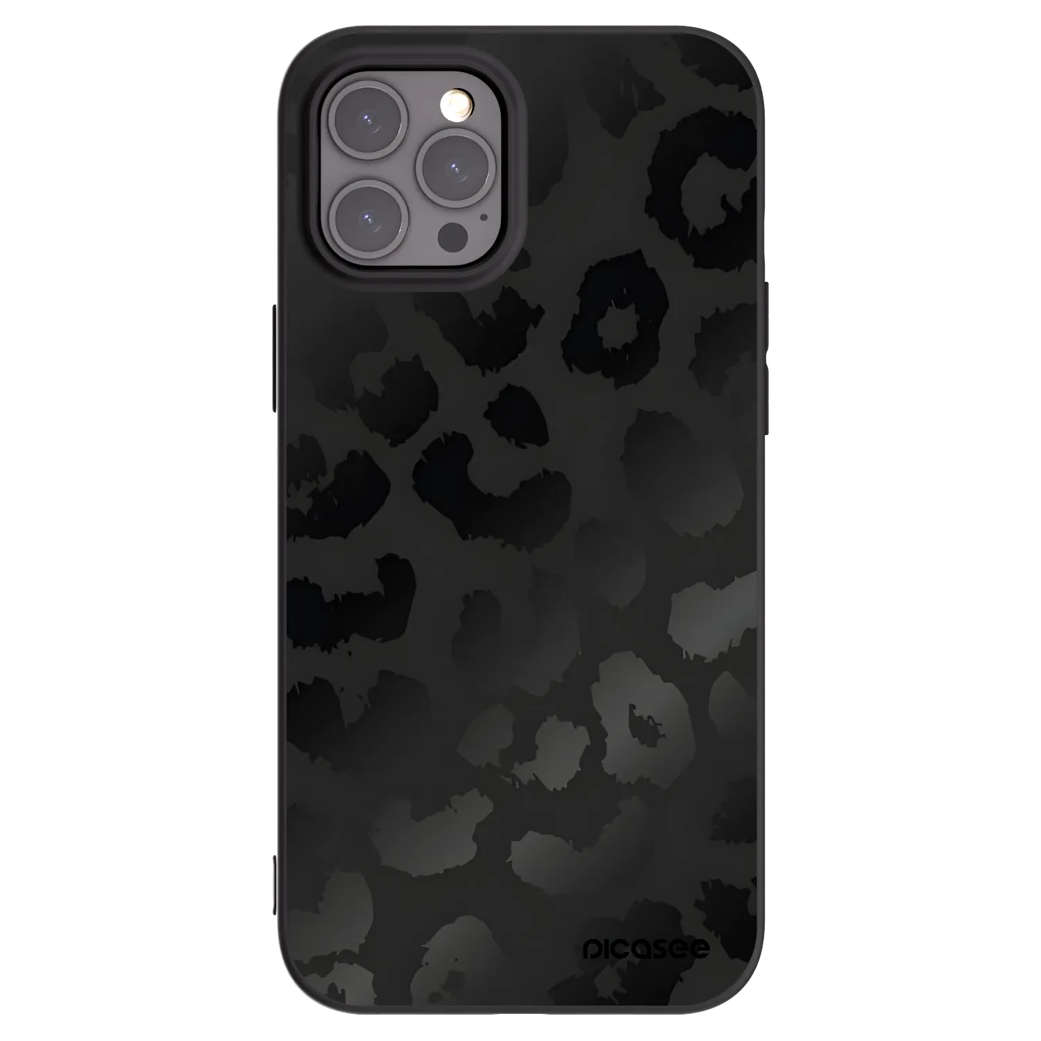 Picasee fekete szilikon tok az alábbi mobiltelefonokra Apple iPhone 12 Pro Max - Midnight Leopard