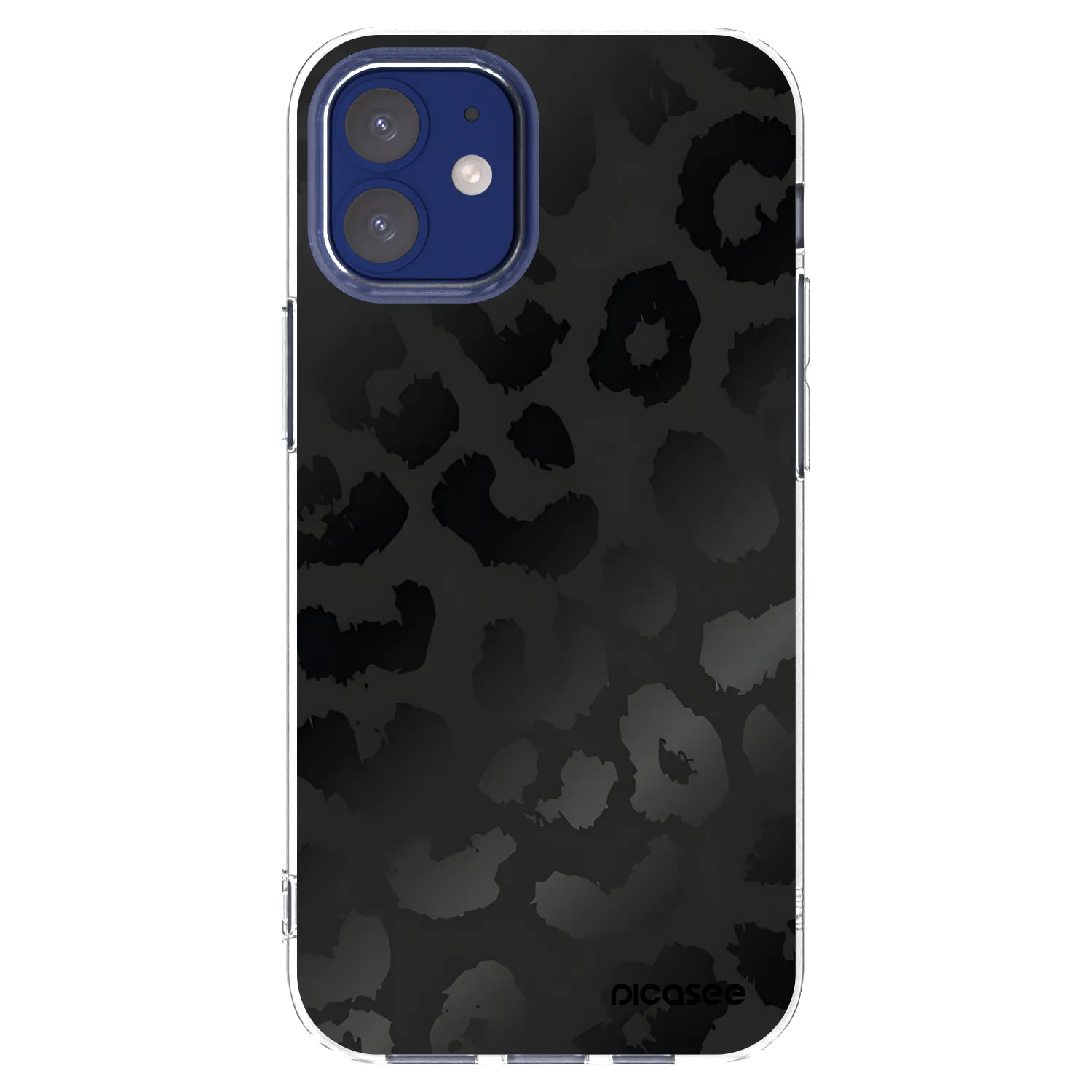 Picasee átlátszó szilikon tok az alábbi mobiltelefonokra Apple iPhone 12 mini - Midnight Leopard