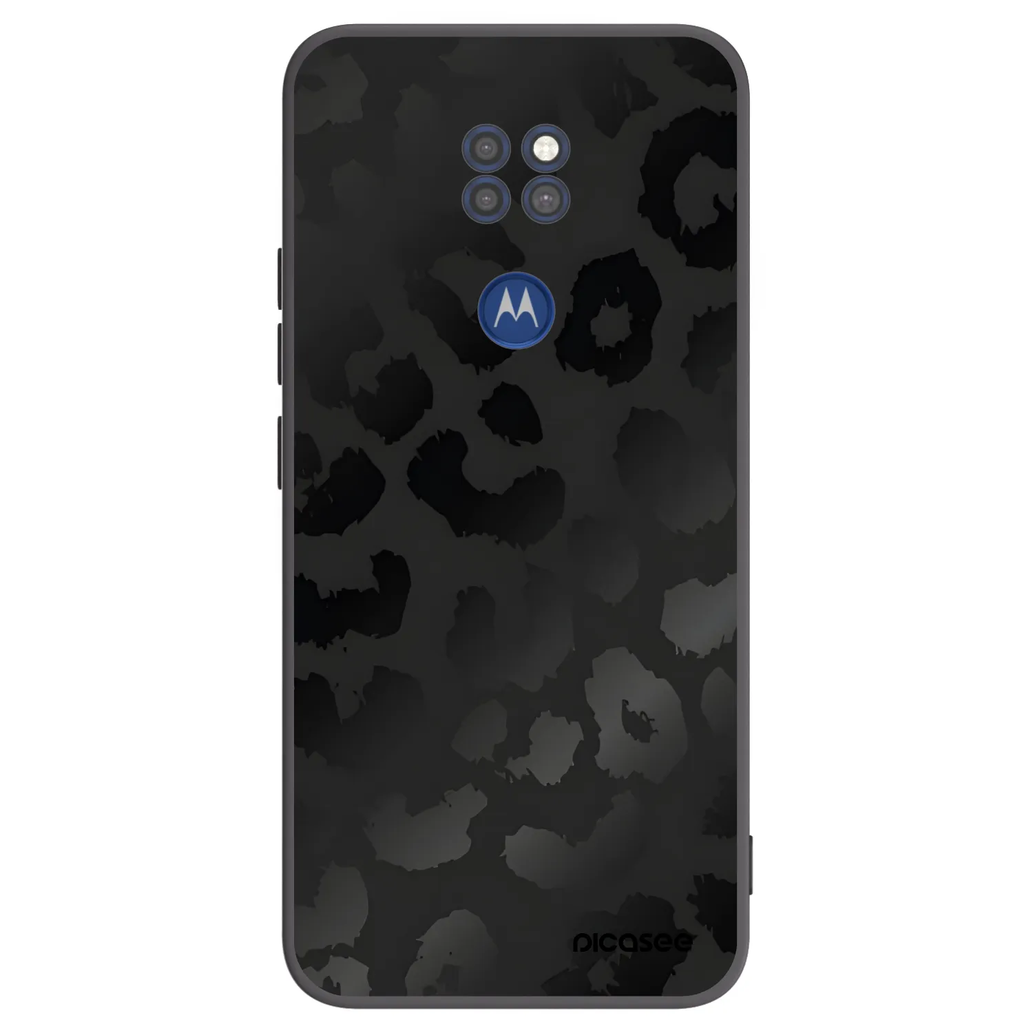 Picasee fekete szilikon tok az alábbi mobiltelefonokra Motorola Moto G9 Play - Midnight Leopard
