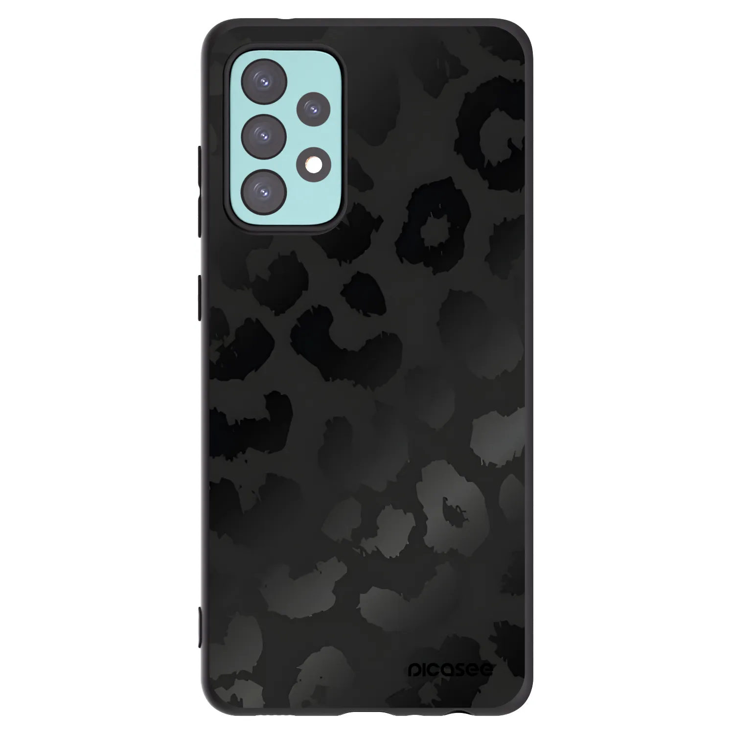 Picasee fekete szilikon tok az alábbi mobiltelefonokra Samsung Galaxy A72 A725F - Midnight Leopard