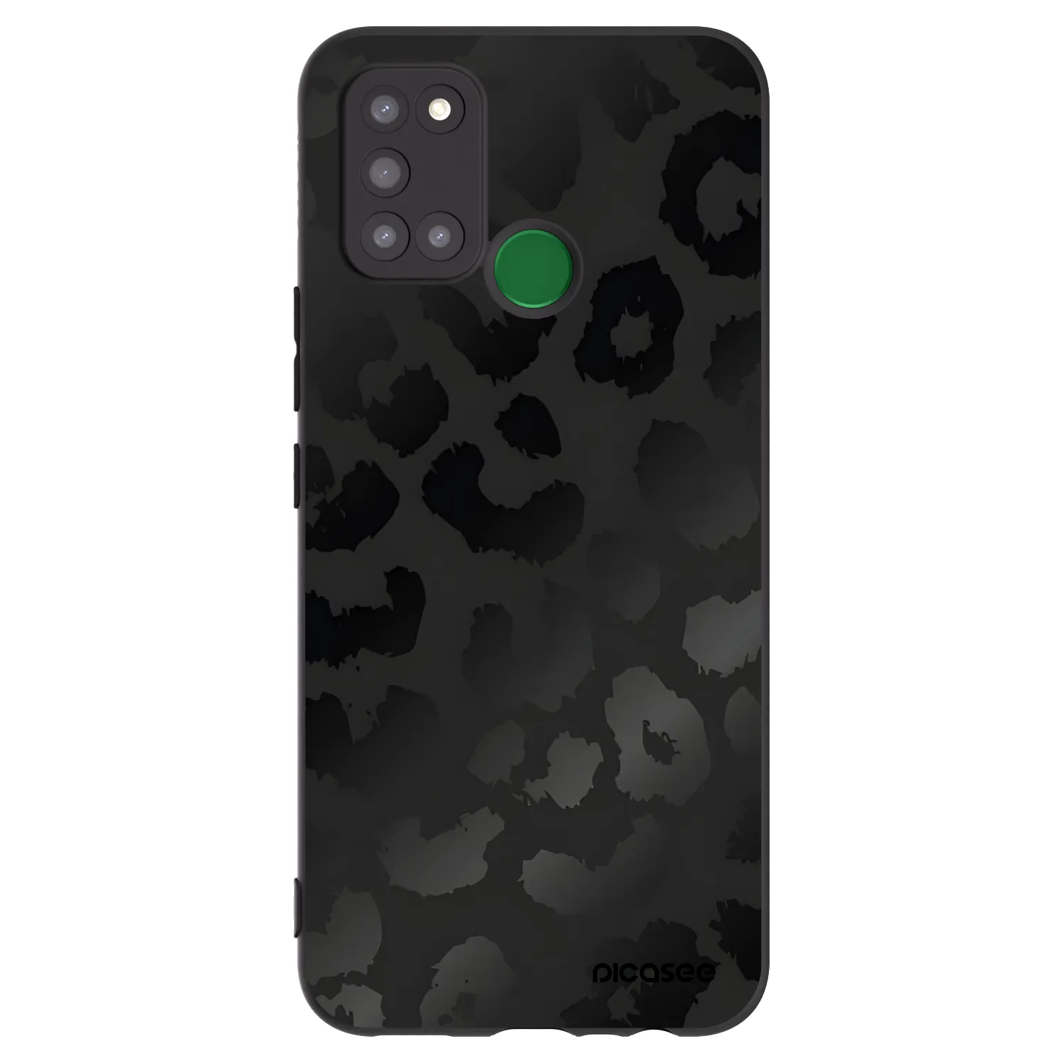 Picasee fekete szilikon tok az alábbi mobiltelefonokra Realme 7i - Midnight Leopard