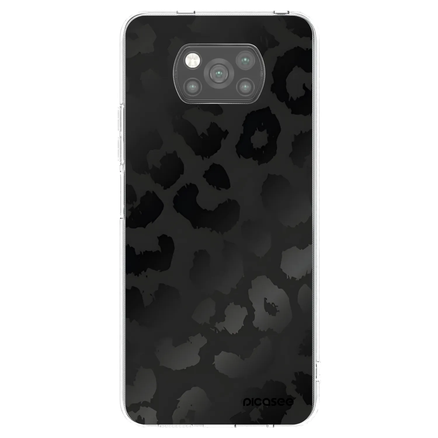 Picasee fekete szilikon tok az alábbi mobiltelefonokra Xiaomi Poco X3 Pro - Midnight Leopard