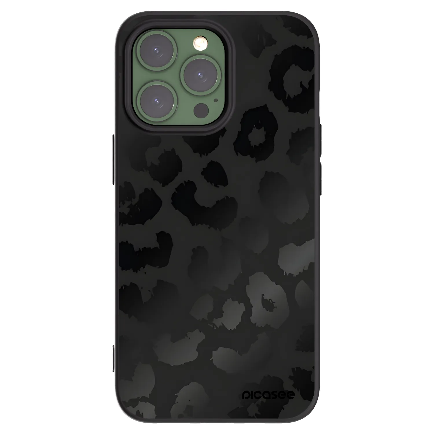 Picasee fekete szilikon tok az alábbi mobiltelefonokra Apple iPhone 13 Pro - Midnight Leopard