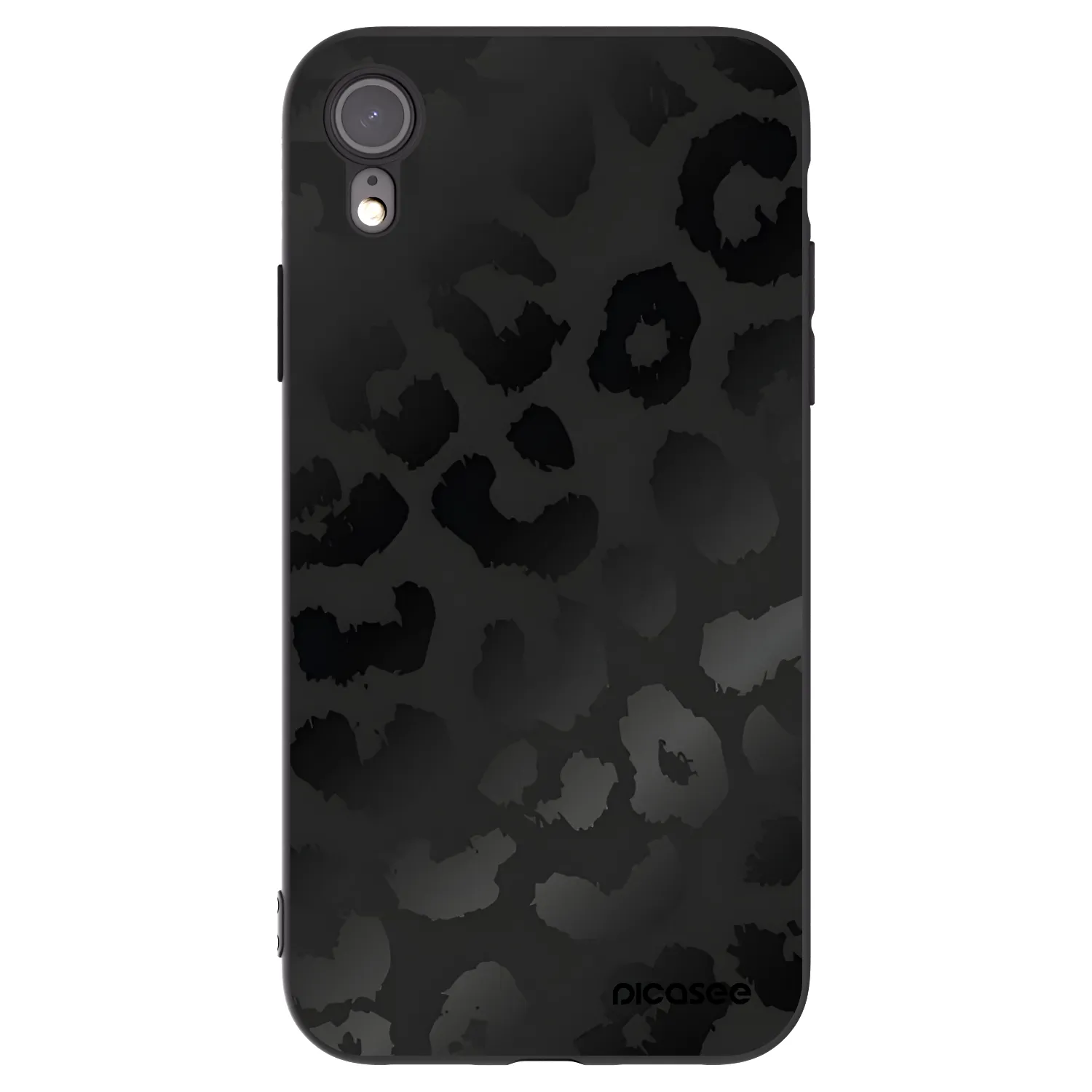 Picasee fekete szilikon tok az alábbi mobiltelefonokra Apple iPhone XR - Midnight Leopard
