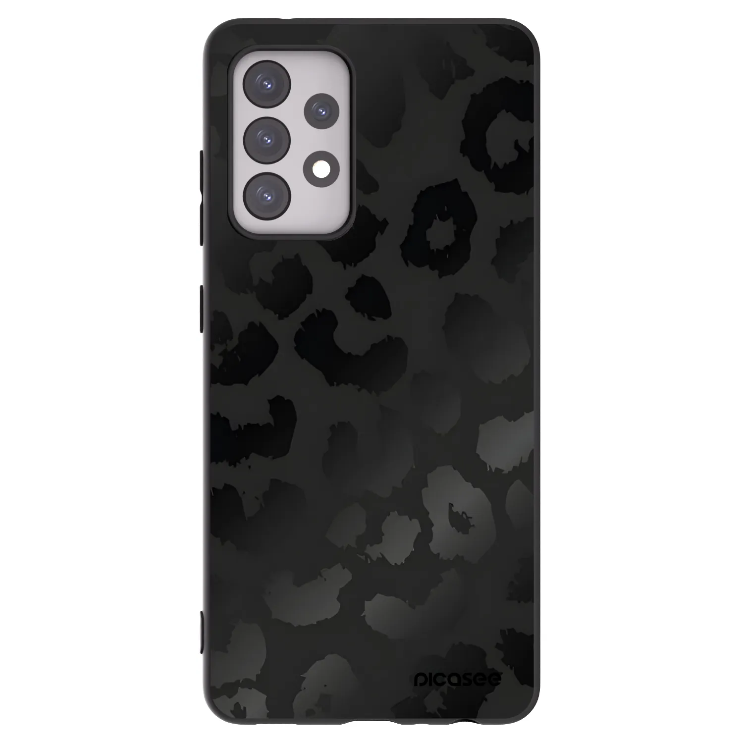 Picasee fekete szilikon tok az alábbi mobiltelefonokra Samsung Galaxy A52s 5G A528B - Midnight Leopard