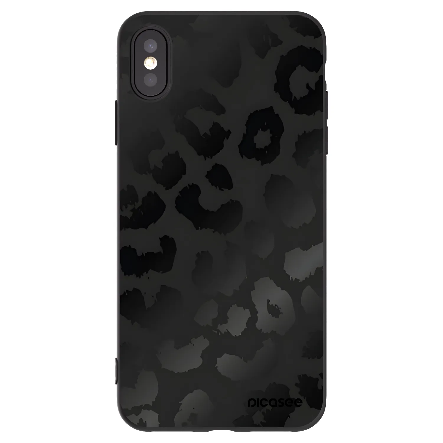 Picasee fekete szilikon tok az alábbi mobiltelefonokra Apple iPhone XS Max - Midnight Leopard