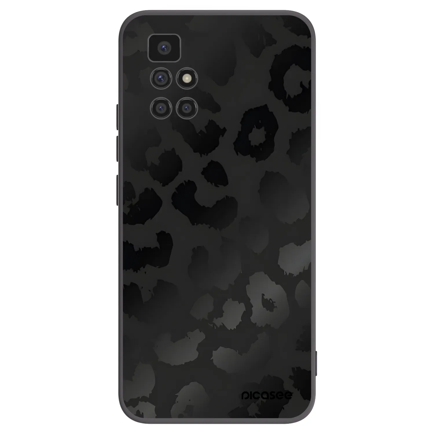Picasee fekete szilikon tok az alábbi mobiltelefonokra Xiaomi Redmi 10 - Midnight Leopard