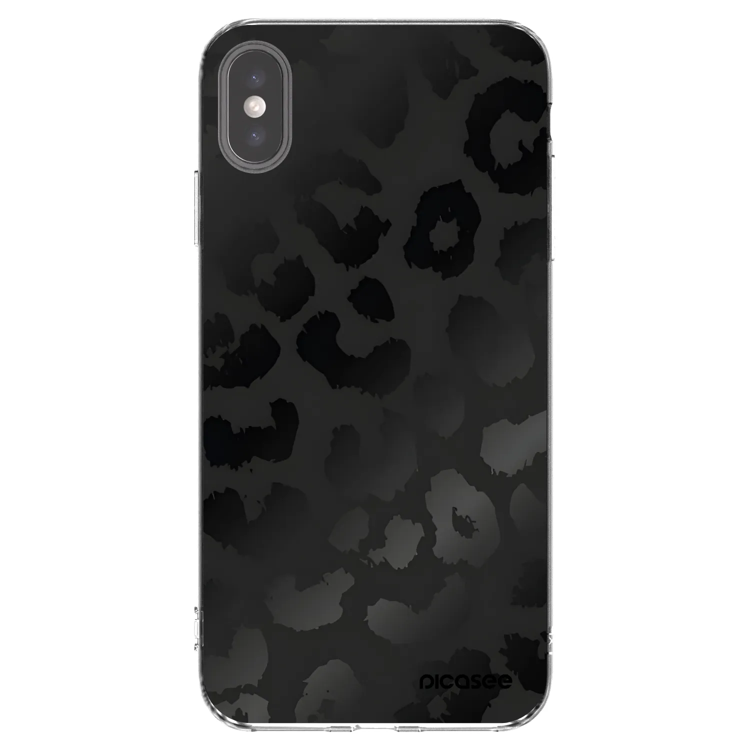 Picasee átlátszó szilikon tok az alábbi mobiltelefonokra Apple iPhone XS Max - Midnight Leopard