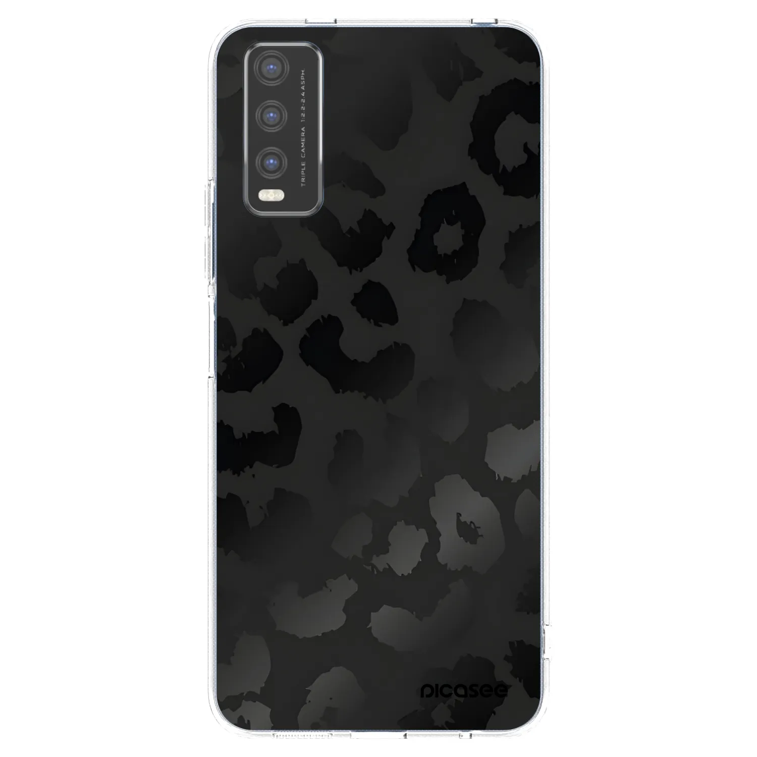 Picasee átlátszó szilikon tok az alábbi mobiltelefonokra Vivo Y20s - Midnight Leopard