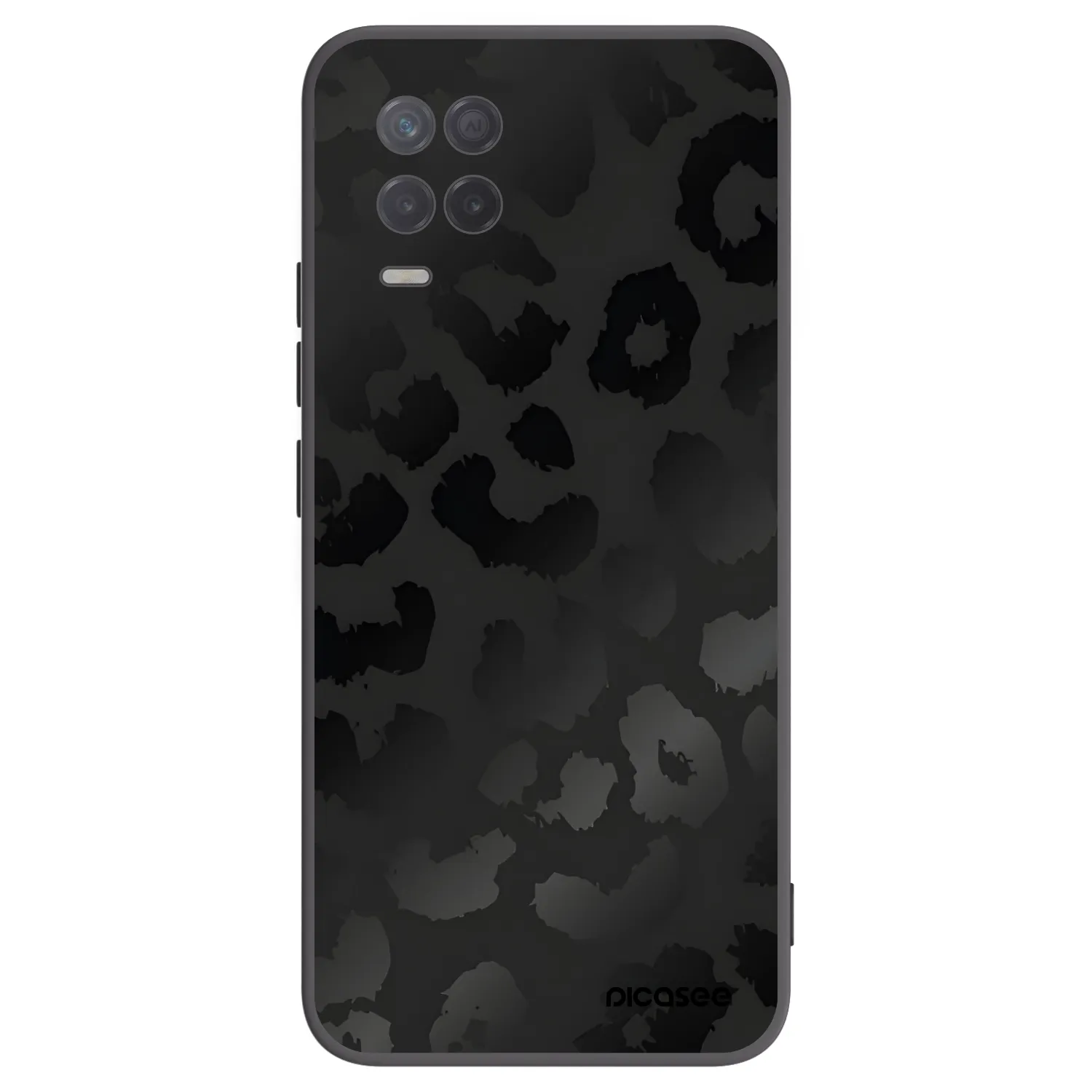 Picasee fekete szilikon tok az alábbi mobiltelefonokra Realme 8 5G - Midnight Leopard