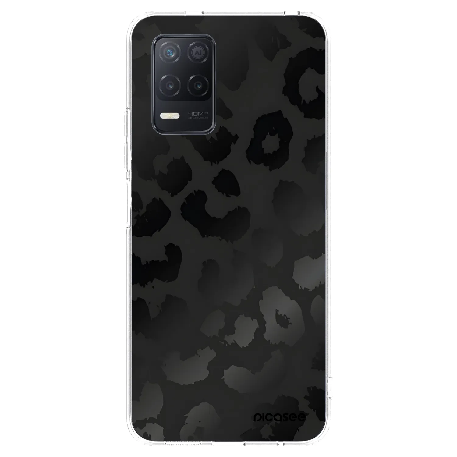 Picasee átlátszó szilikon tok az alábbi mobiltelefonokra Realme 8 5G - Midnight Leopard