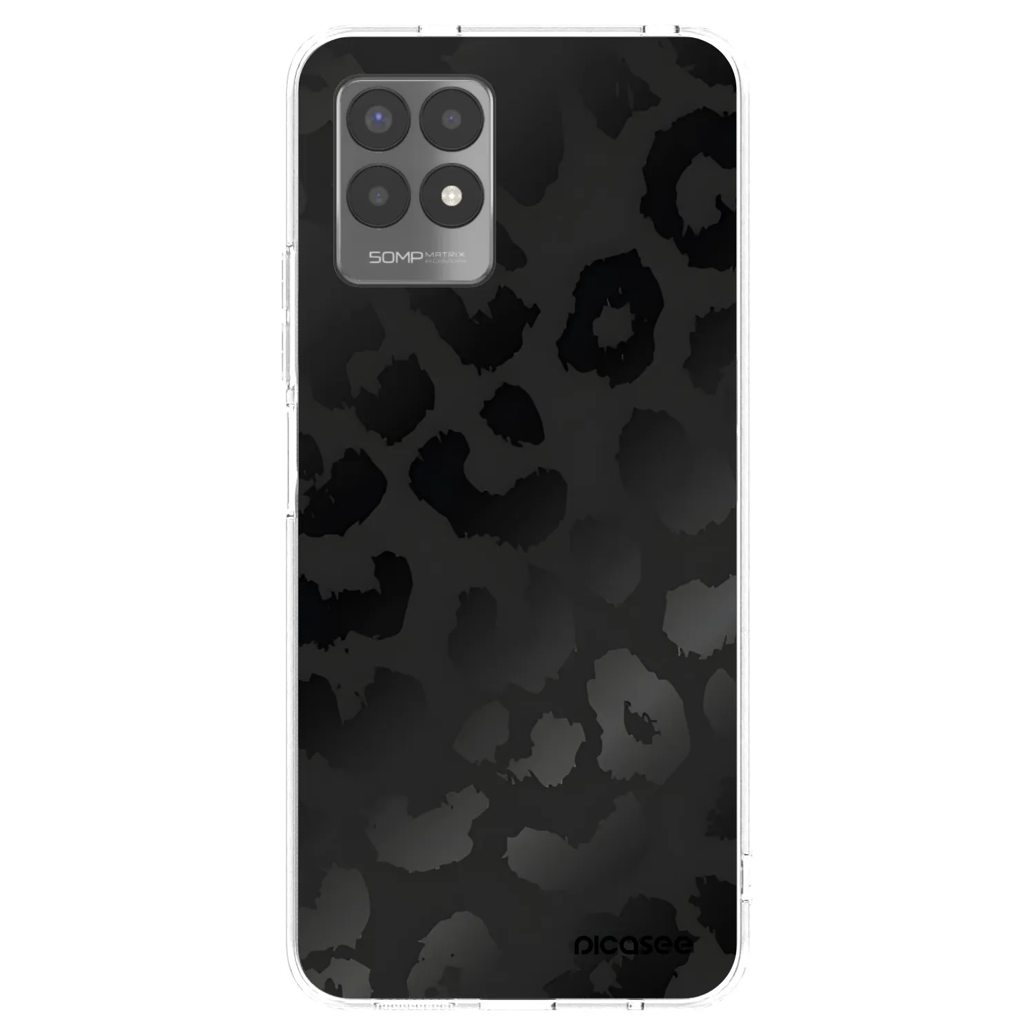 Picasee átlátszó szilikon tok az alábbi mobiltelefonokra Realme 8i - Midnight Leopard