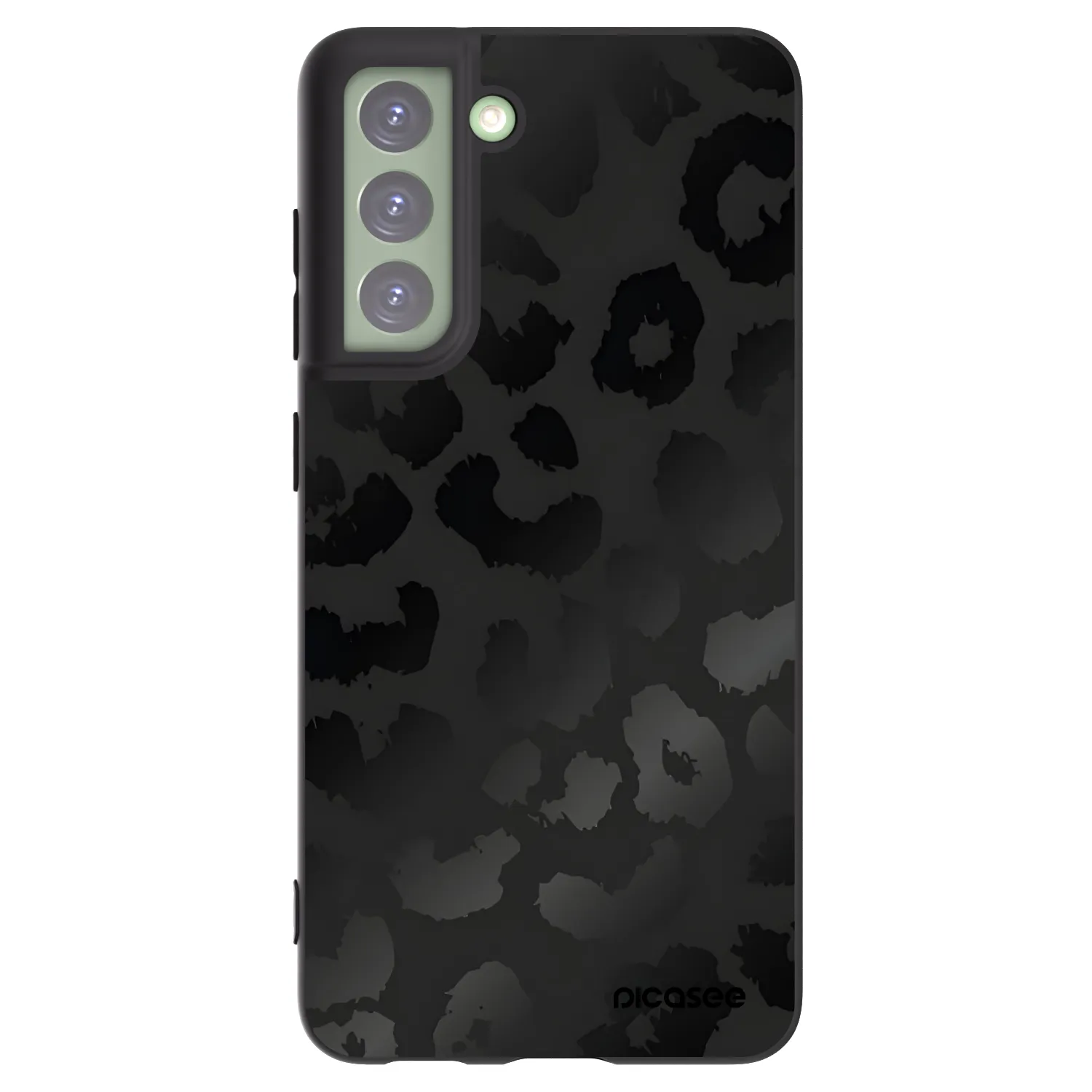 Picasee fekete szilikon tok az alábbi mobiltelefonokra Samsung Galaxy S21 FE 5G - Midnight Leopard