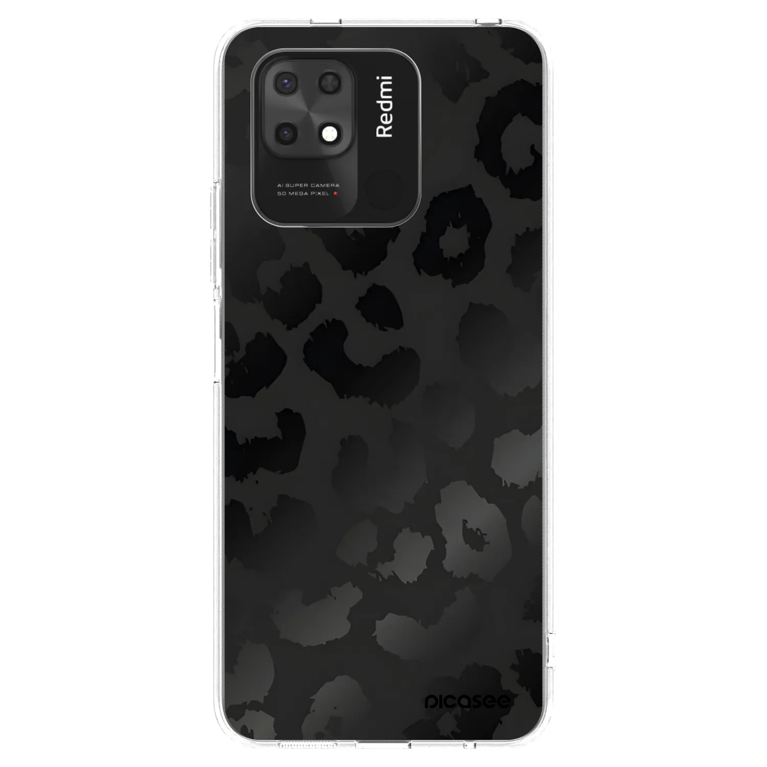 Picasee átlátszó szilikon tok az alábbi mobiltelefonokra Xiaomi Redmi 10C - Midnight Leopard
