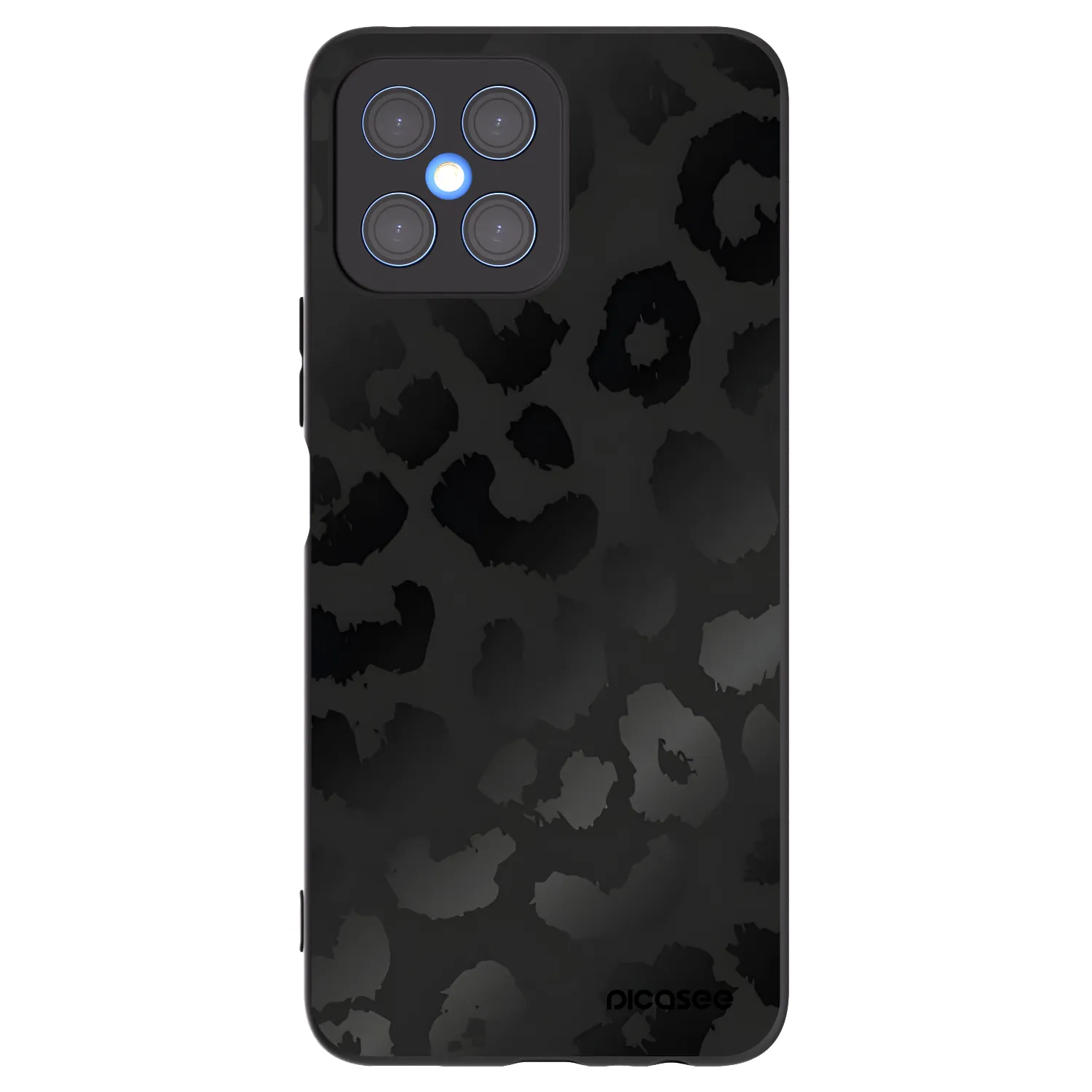 Picasee fekete szilikon tok az alábbi mobiltelefonokra Honor X8 4G - Midnight Leopard