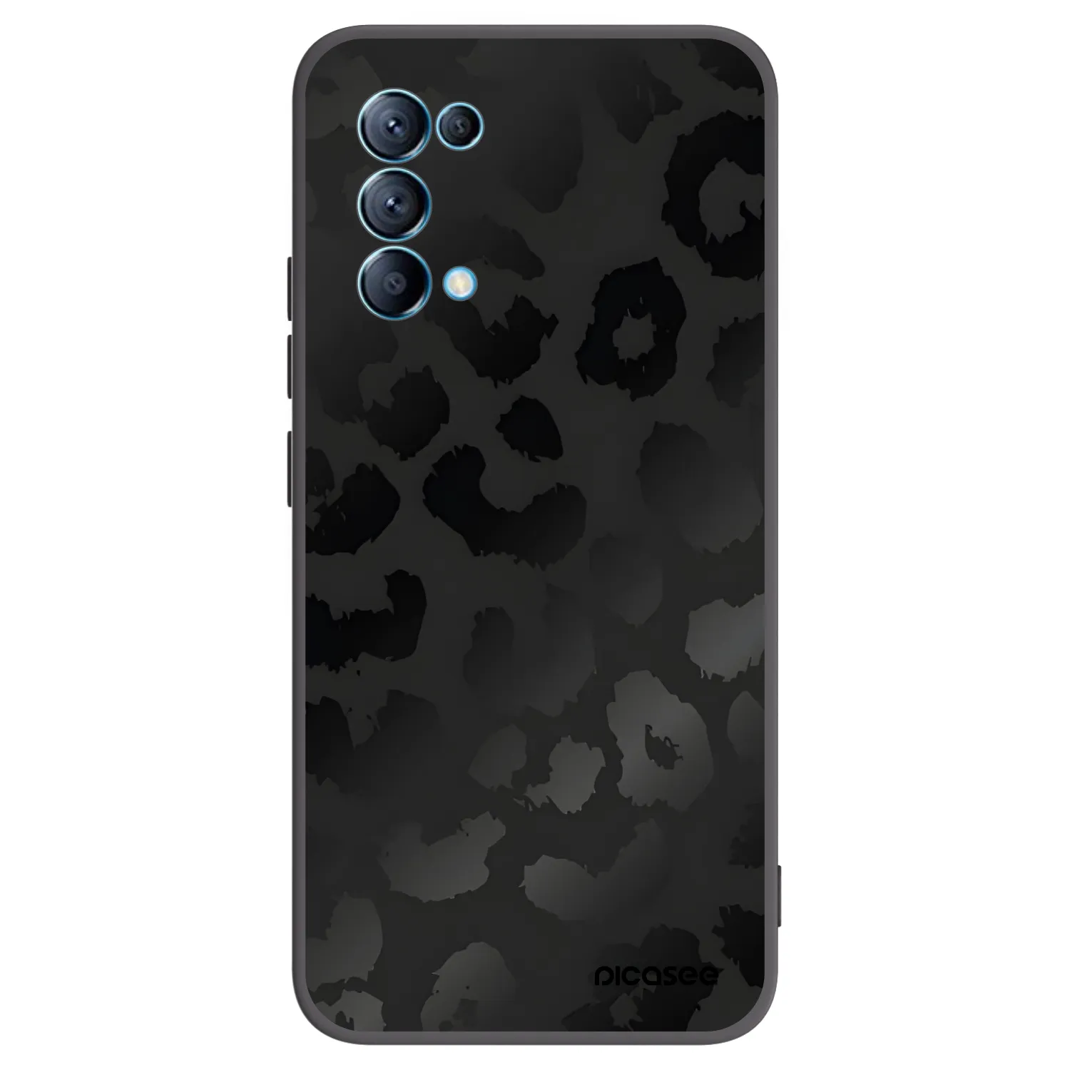 Picasee fekete szilikon tok az alábbi mobiltelefonokra OPPO Reno 5 5G - Midnight Leopard