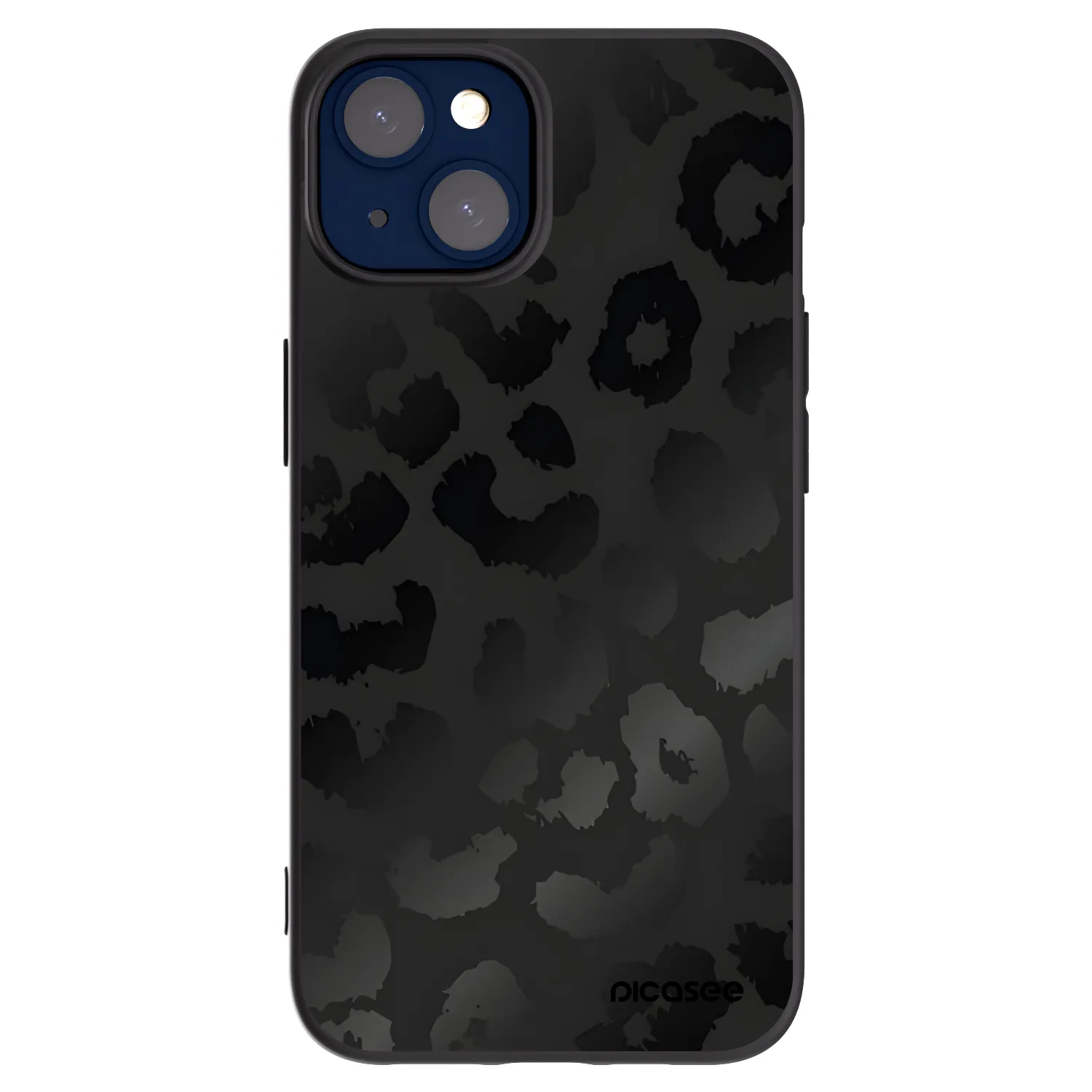 Picasee fekete szilikon tok az alábbi mobiltelefonokra Apple iPhone 14 - Midnight Leopard