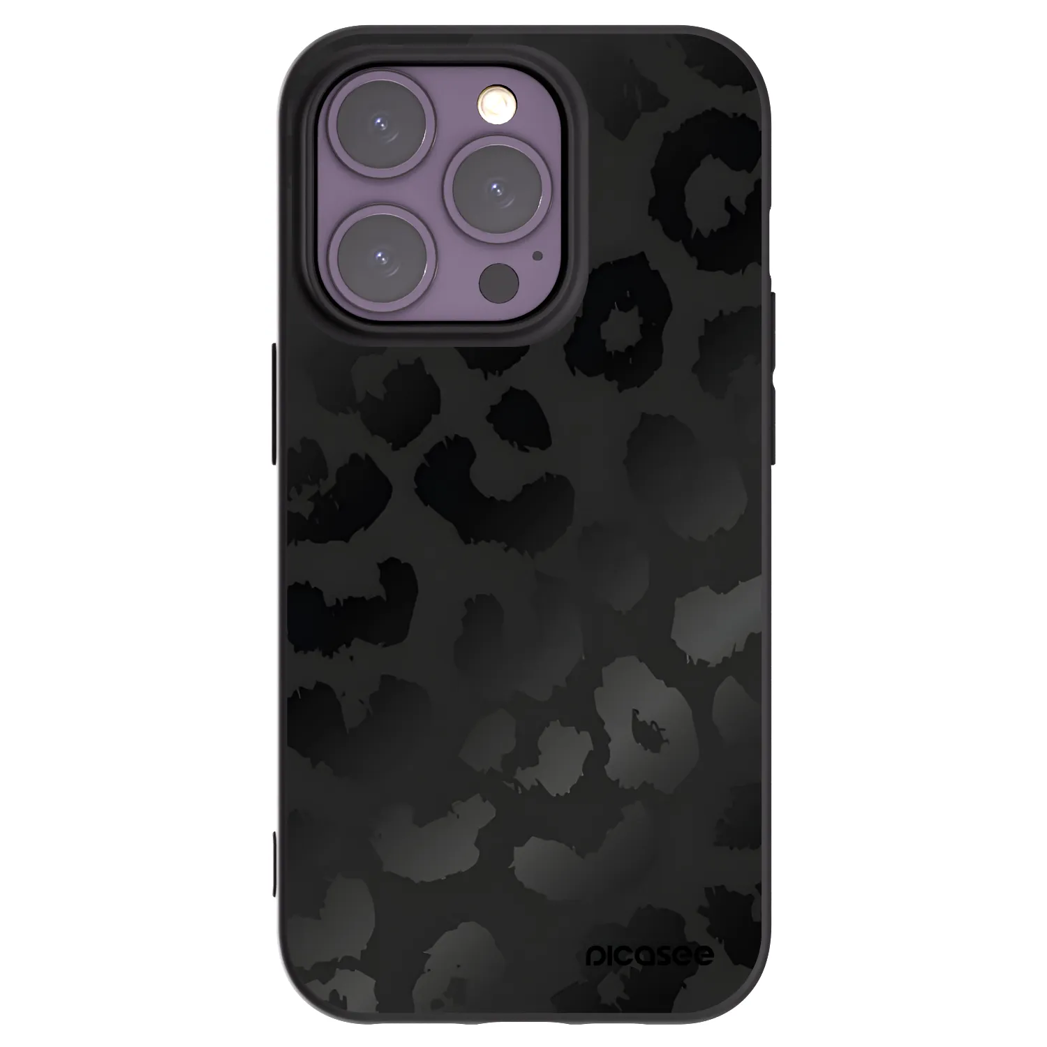 Picasee fekete szilikon tok az alábbi mobiltelefonokra Apple iPhone 14 Pro - Midnight Leopard