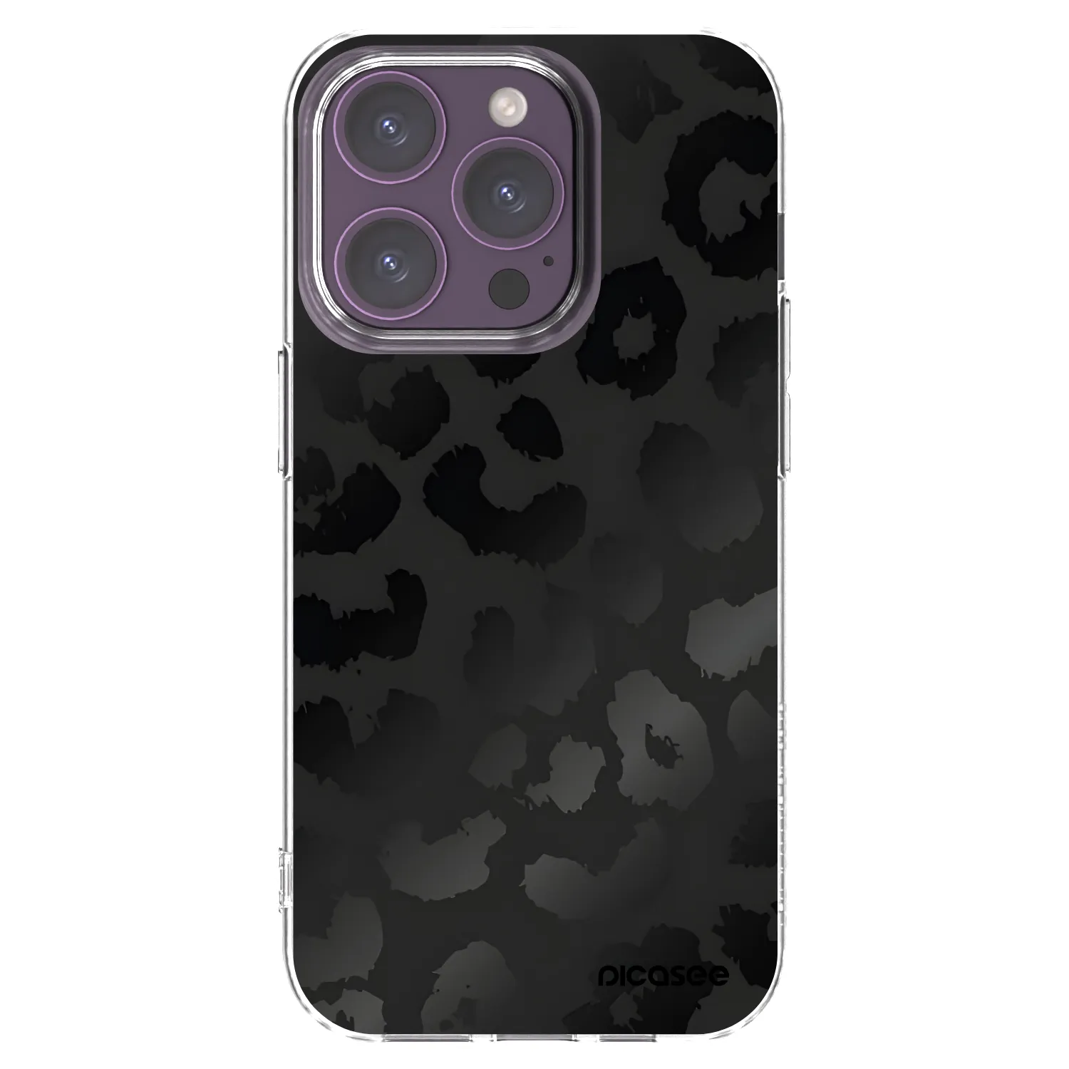 Picasee átlátszó szilikon tok az alábbi mobiltelefonokra Apple iPhone 14 Pro - Midnight Leopard
